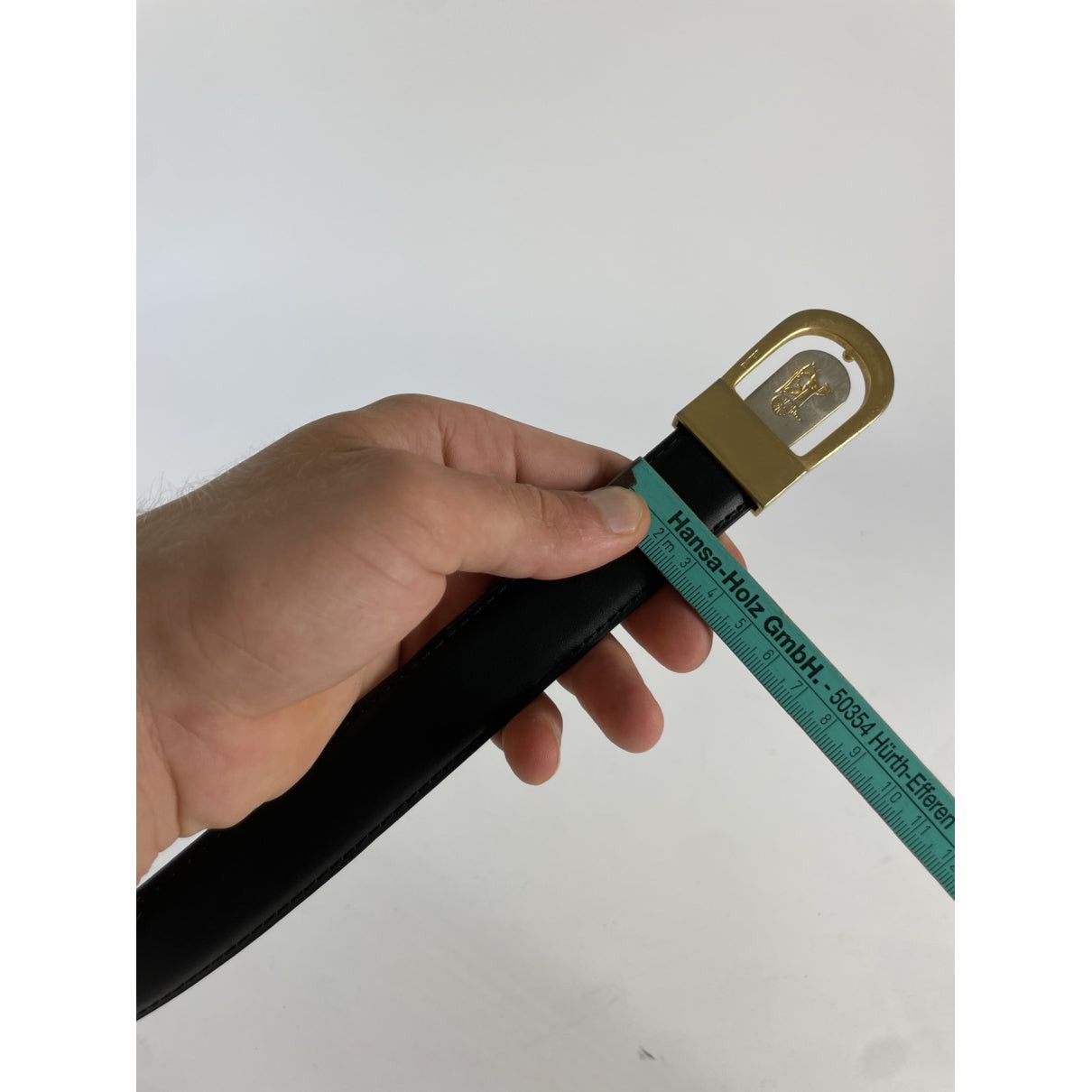 Celine Triomphe Black Leather Belt Size ONE SIZE - 5 Thumbnail