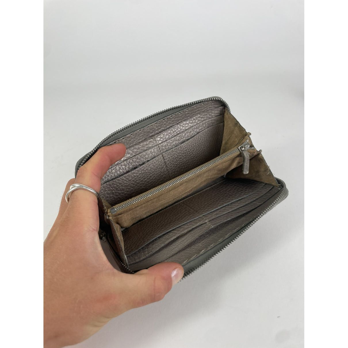 Fendi Silver Leather Wallet Size ONE SIZE - 3 Thumbnail