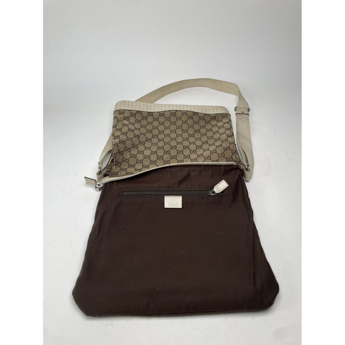Gucci Jackie Vintage Beige Cotton Handbag Size ONE SIZE - 2 Thumbnail