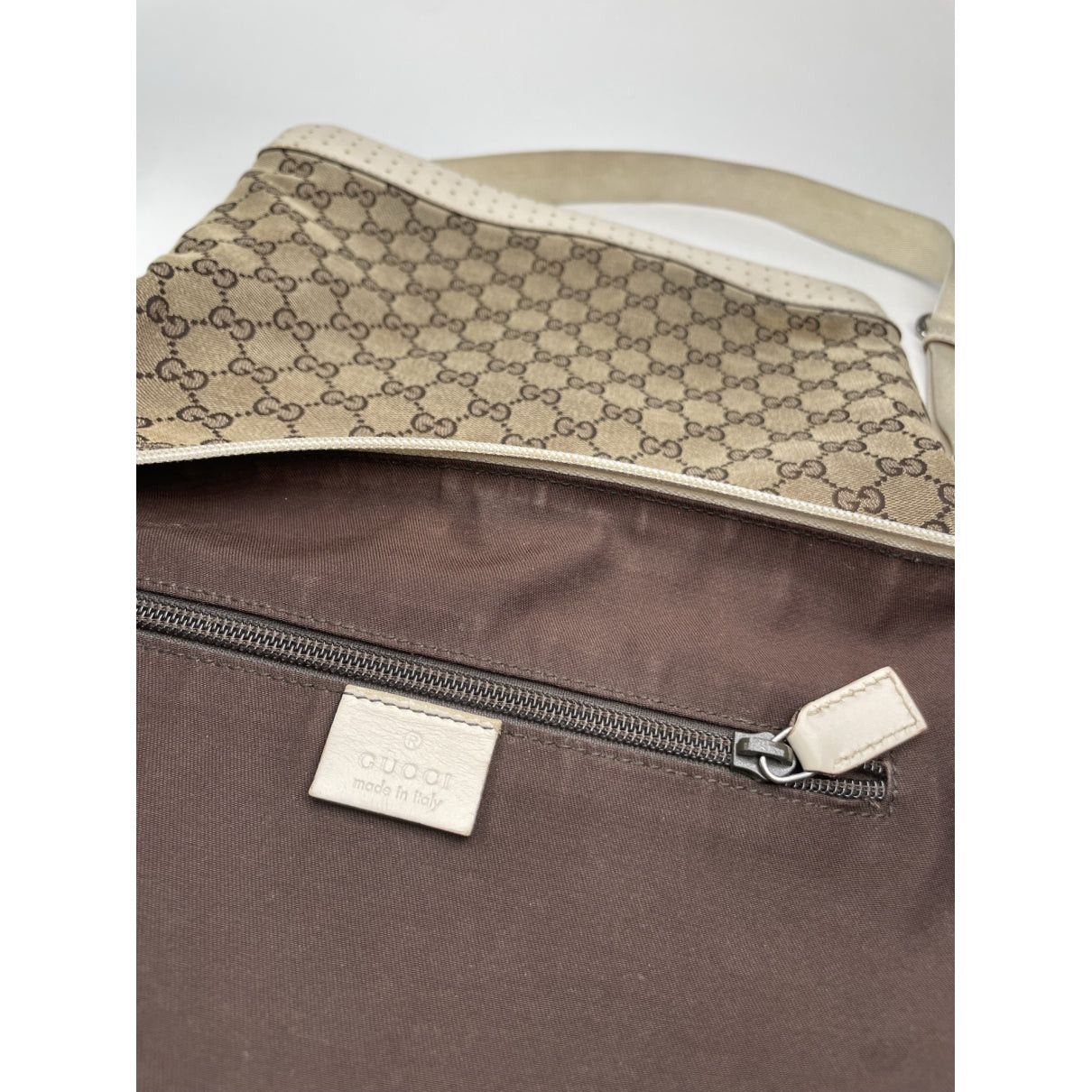 Gucci Jackie Vintage Beige Cotton Handbag Size ONE SIZE - 3 Thumbnail