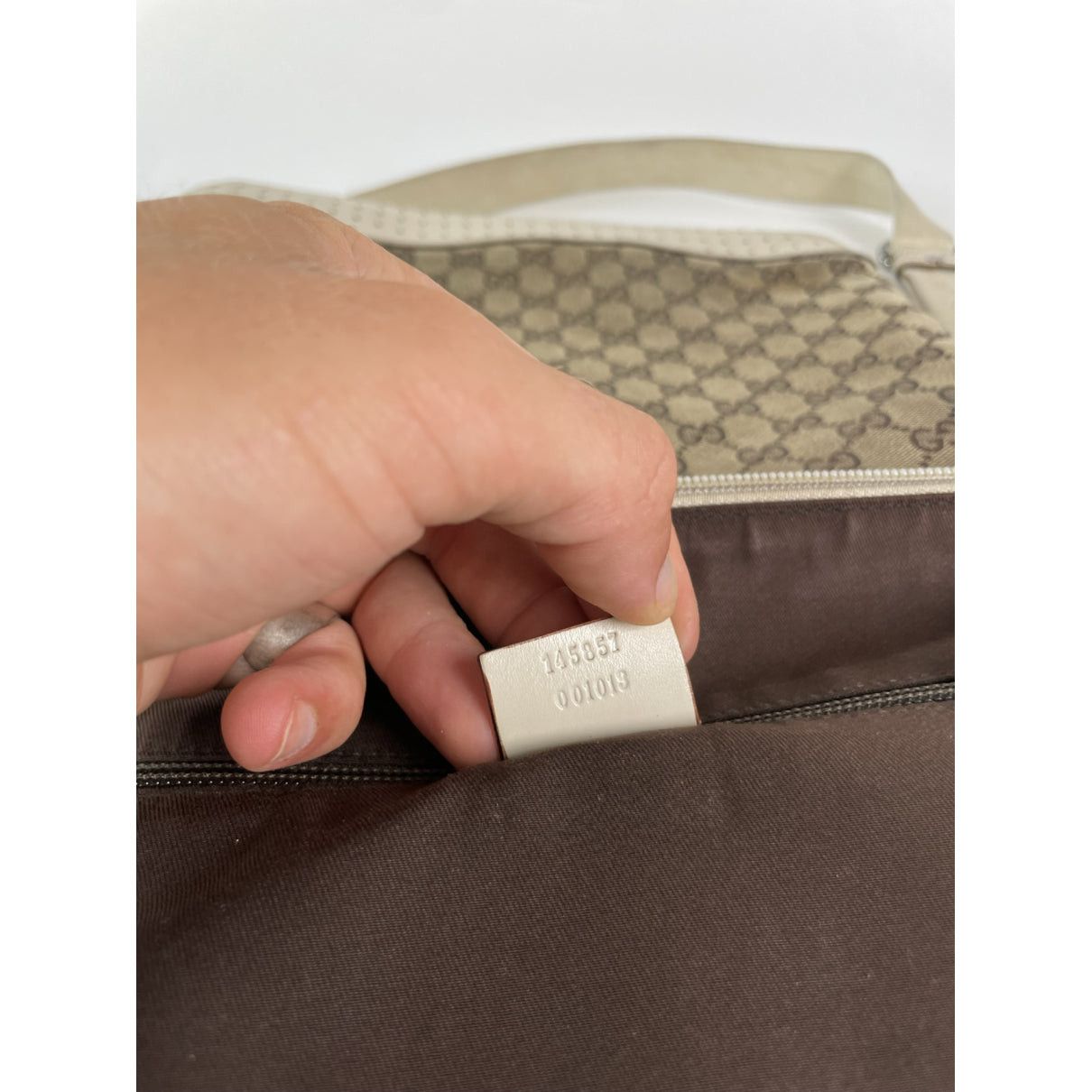 Gucci Jackie Vintage Beige Cotton Handbag Size ONE SIZE - 4 Thumbnail