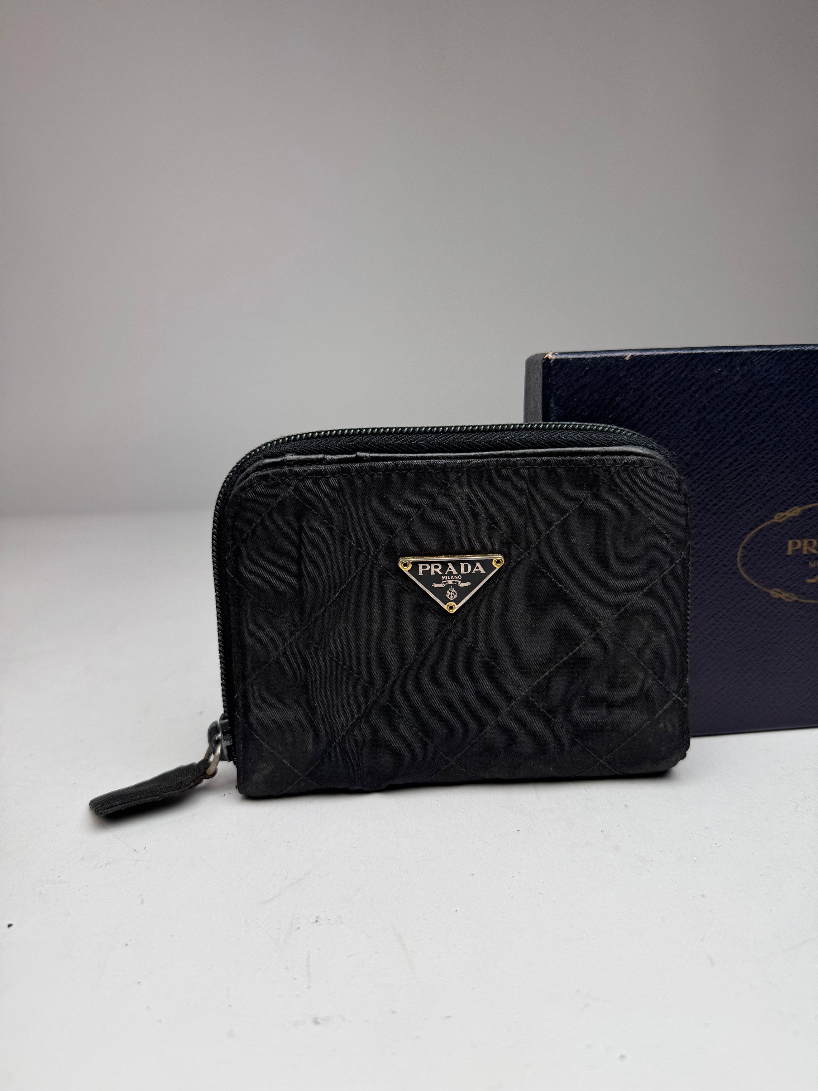 Prada Vintage Canvas Wallet Black Size ONE SIZE - 11 Thumbnail