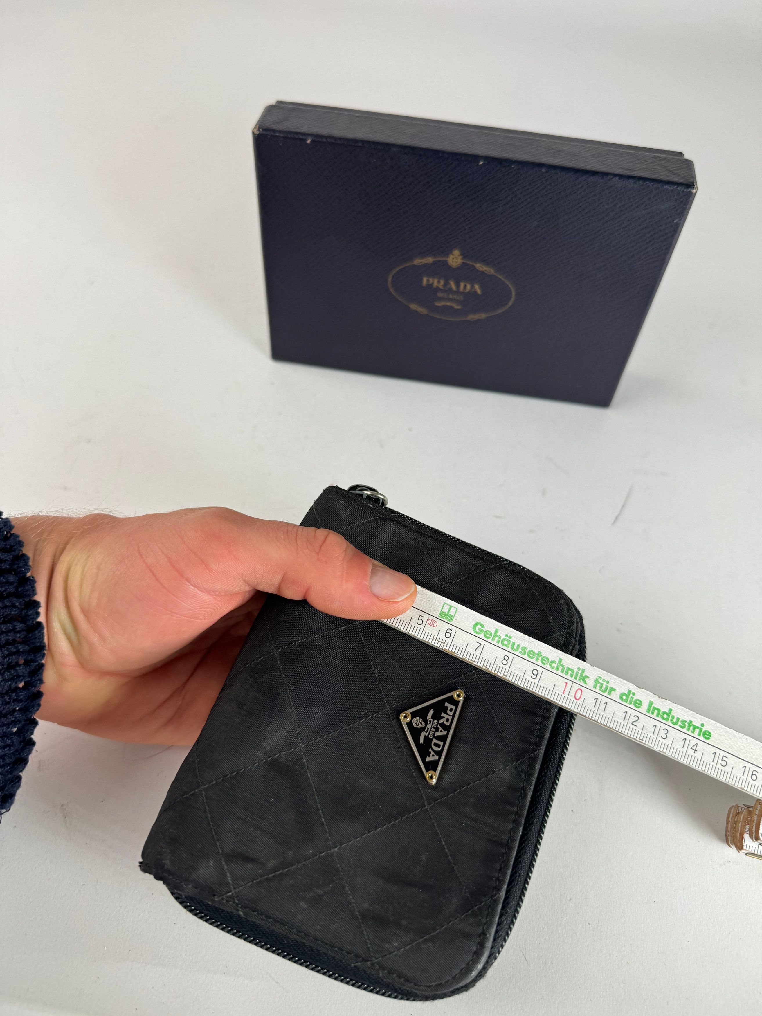 Prada Vintage Canvas Wallet Black Size ONE SIZE - 3 Thumbnail