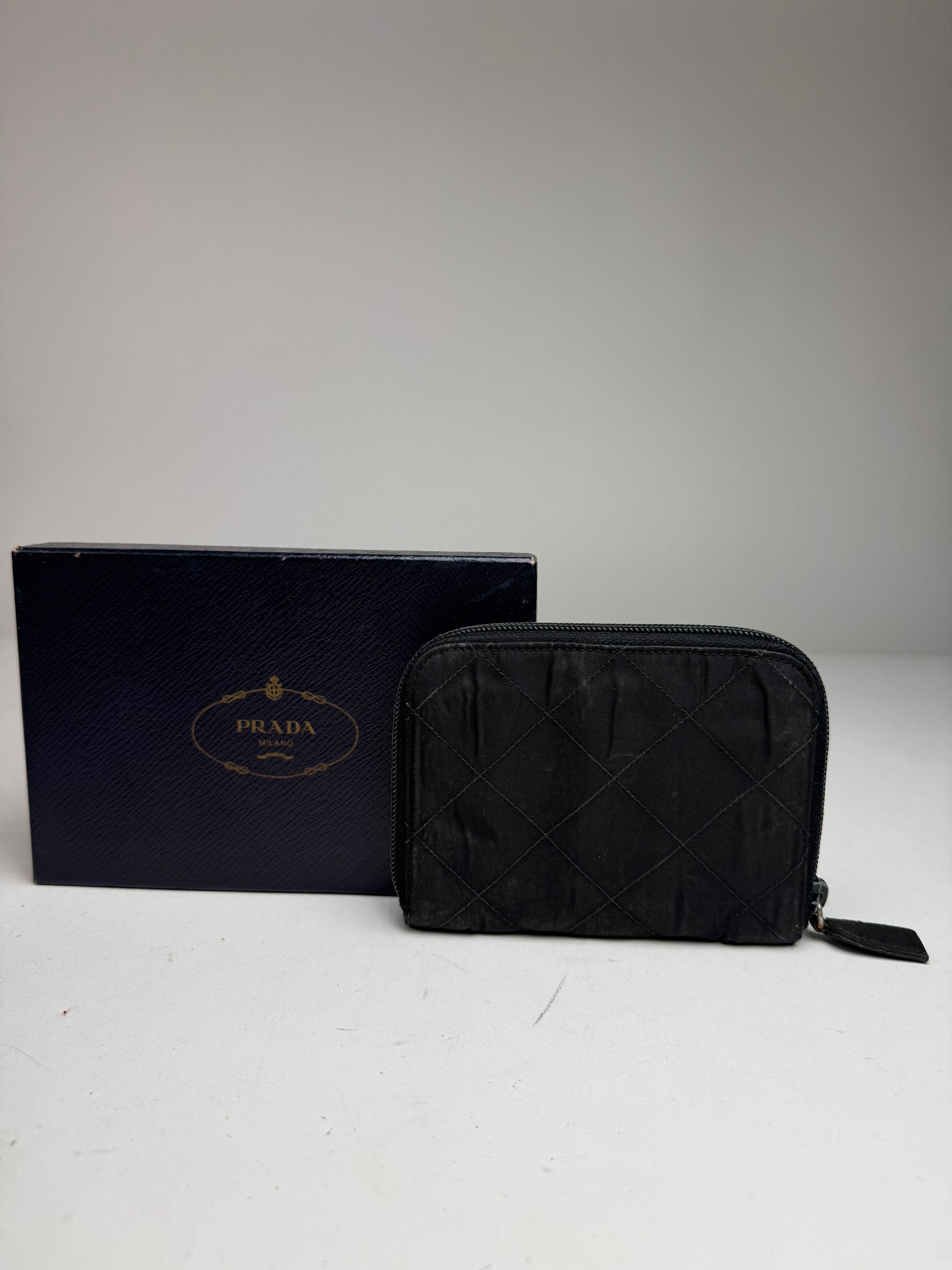 Prada Vintage Canvas Wallet Black Size ONE SIZE - 2 Thumbnail