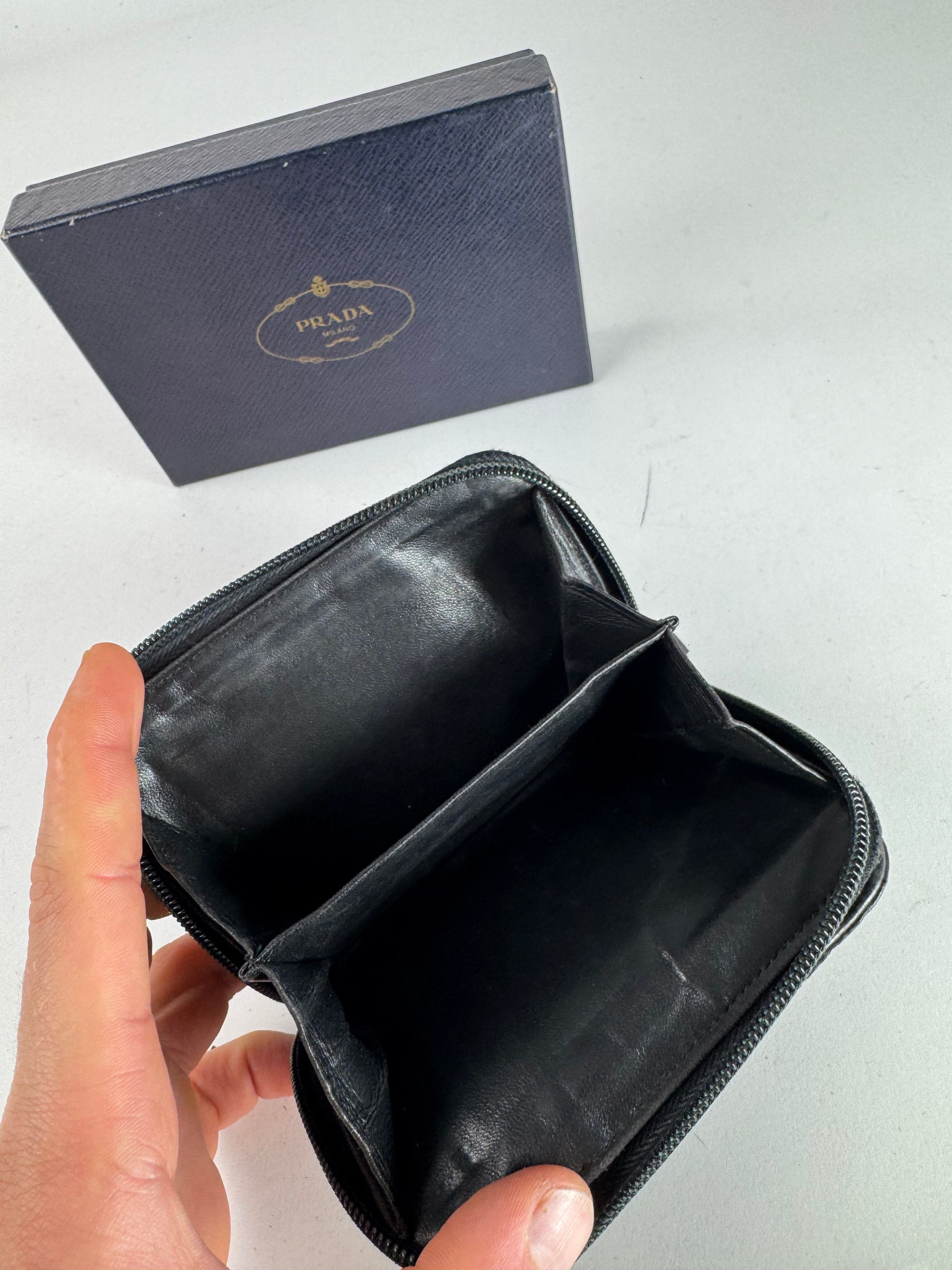 Prada Vintage Canvas Wallet Black Size ONE SIZE - 5 Thumbnail
