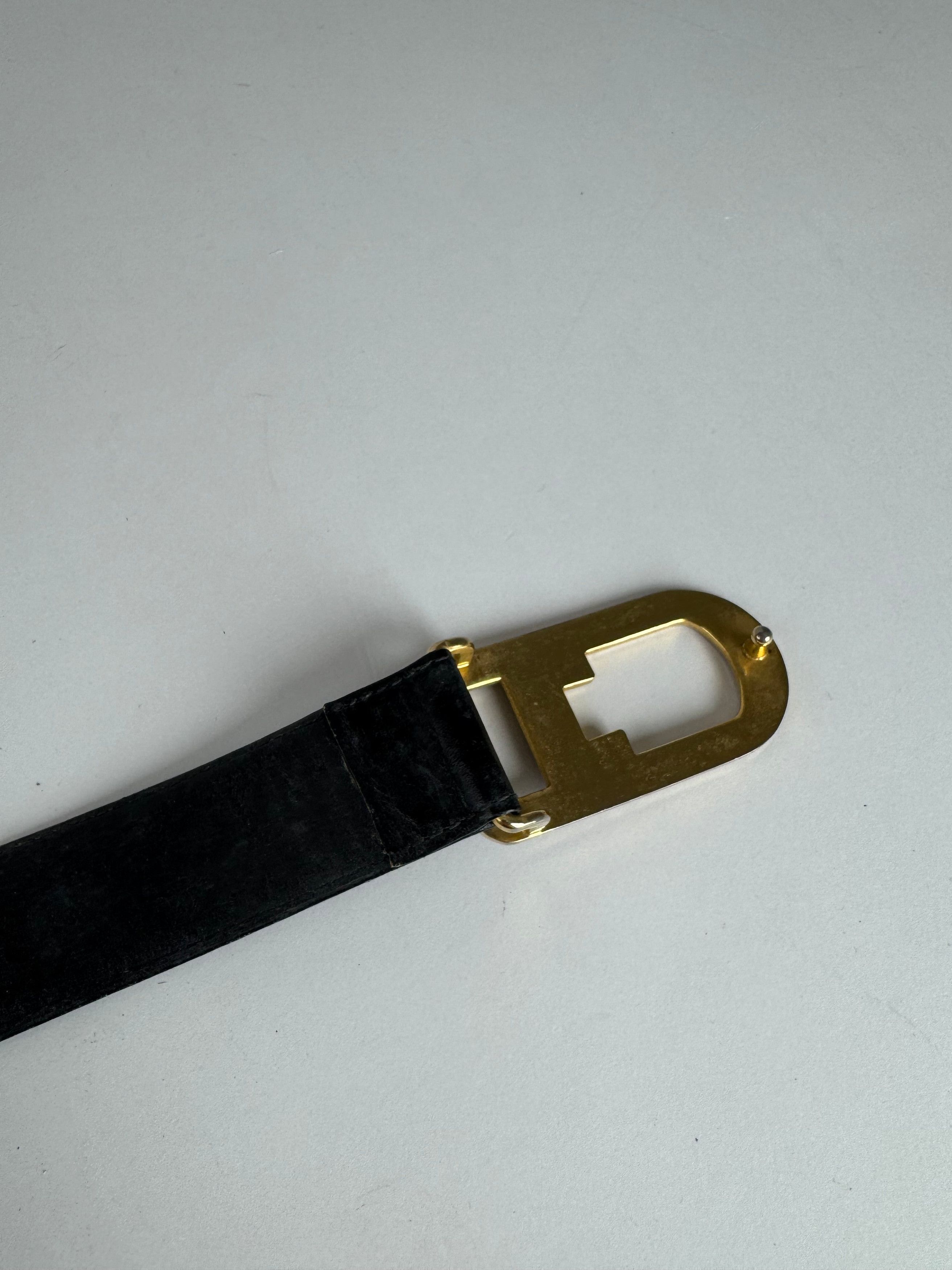 Dior Vintage Leather belt black Size ONE SIZE - 5 Thumbnail