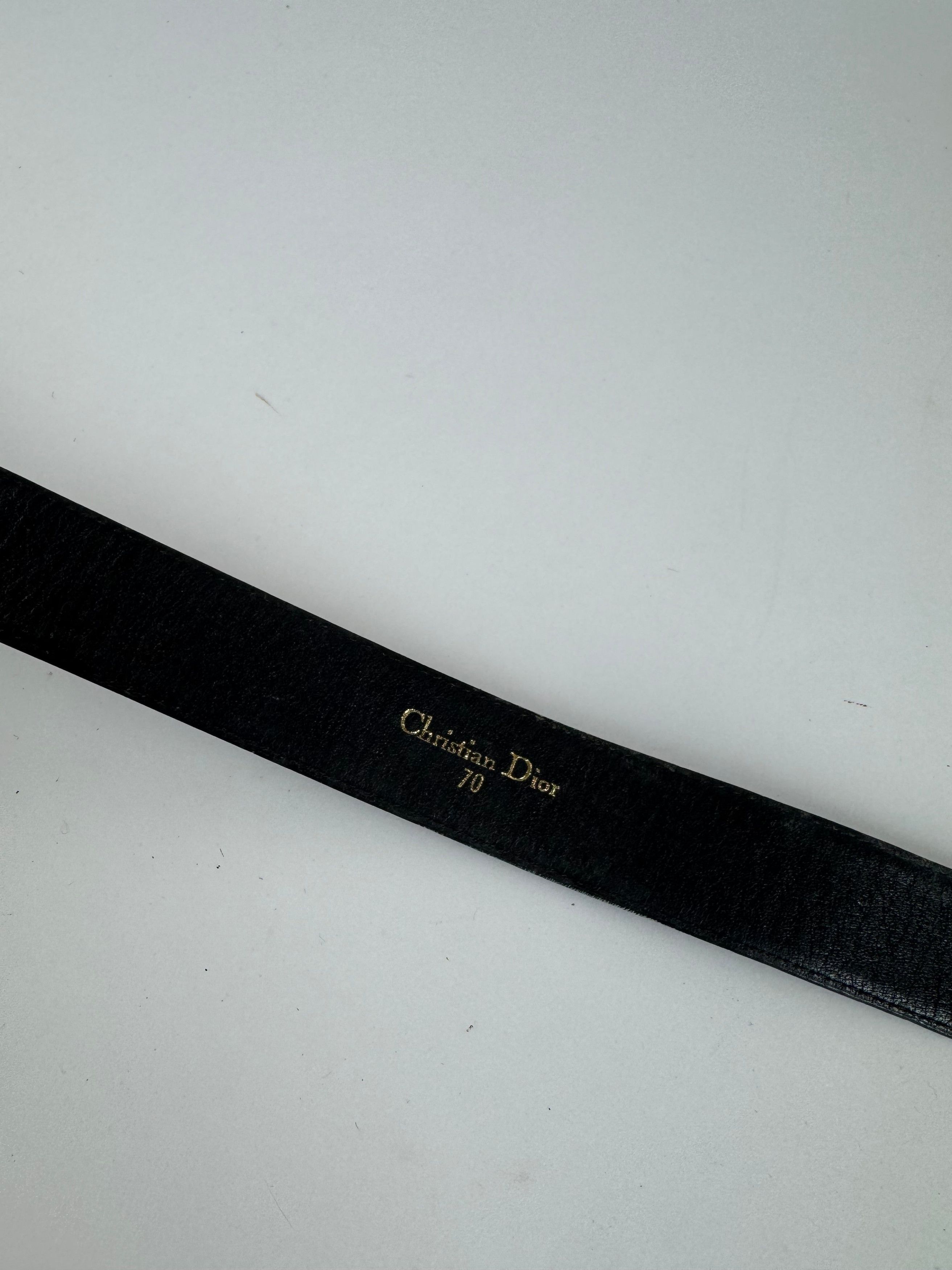 Dior Vintage Leather belt black Size ONE SIZE - 6 Thumbnail
