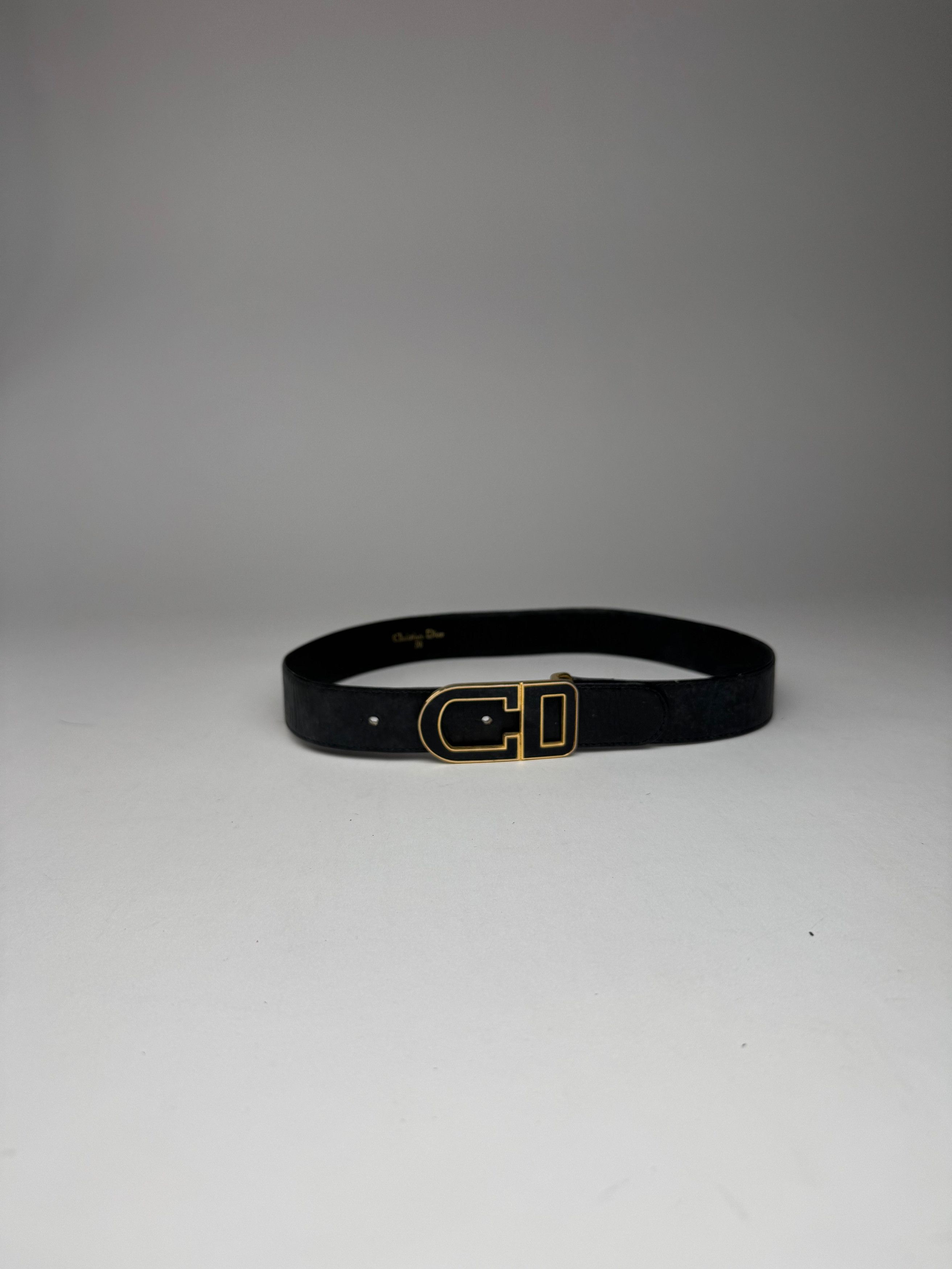 Dior Vintage Leather belt black Size ONE SIZE - 7 Thumbnail