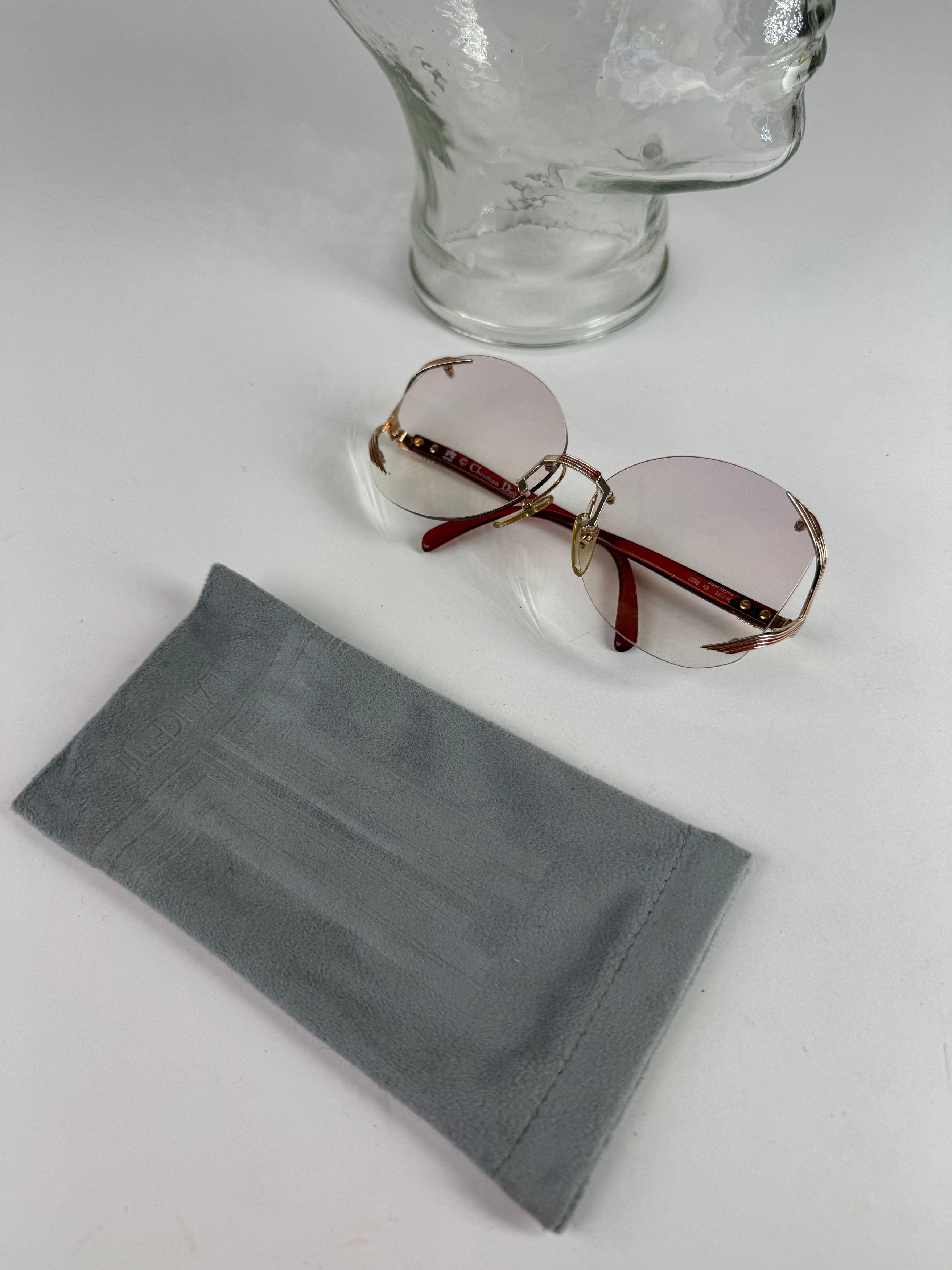 Dior Vintage Framless sunglasses purple Size ONE SIZE - 2 Thumbnail