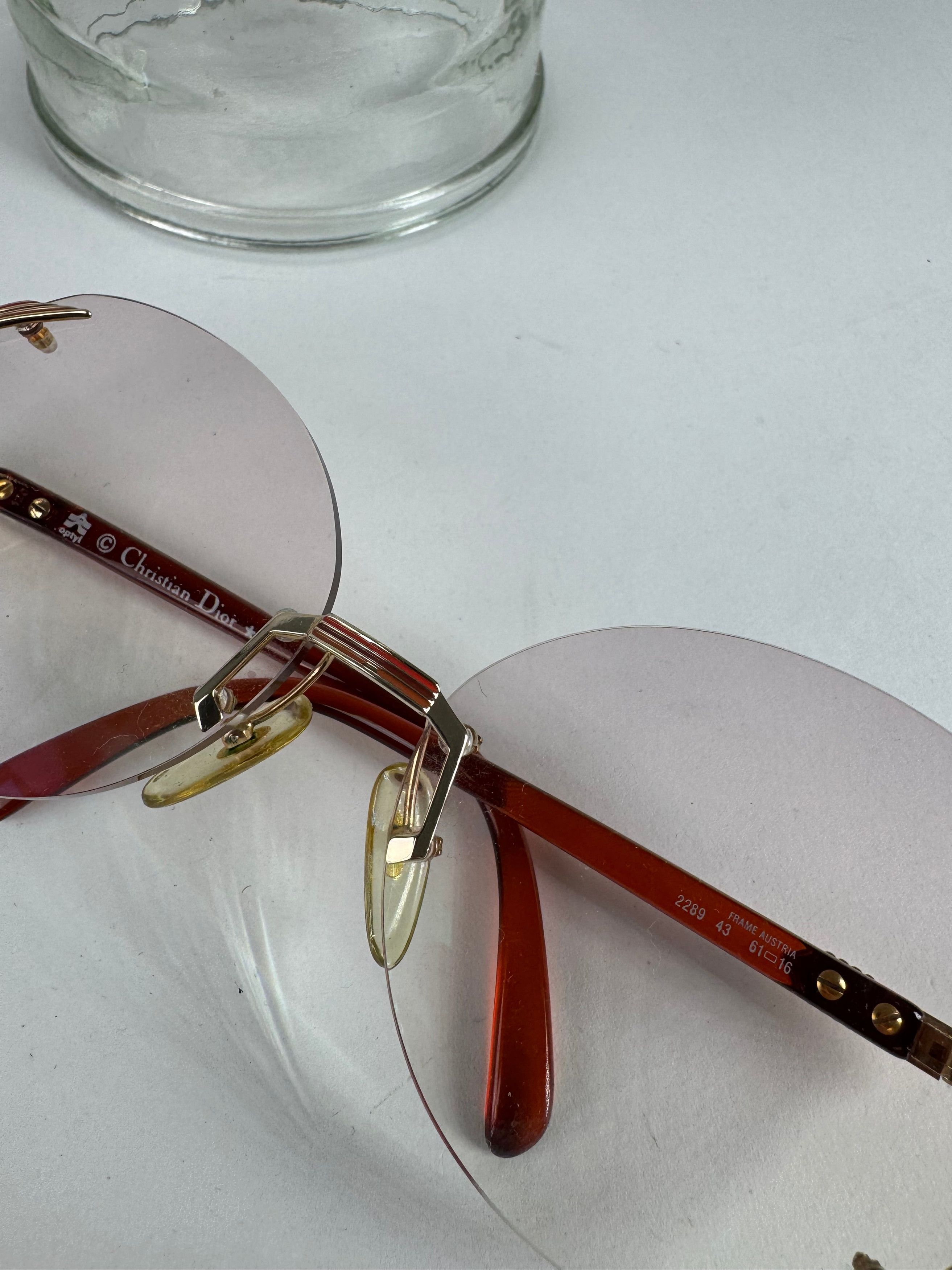 Dior Vintage Framless sunglasses purple Size ONE SIZE - 3 Thumbnail