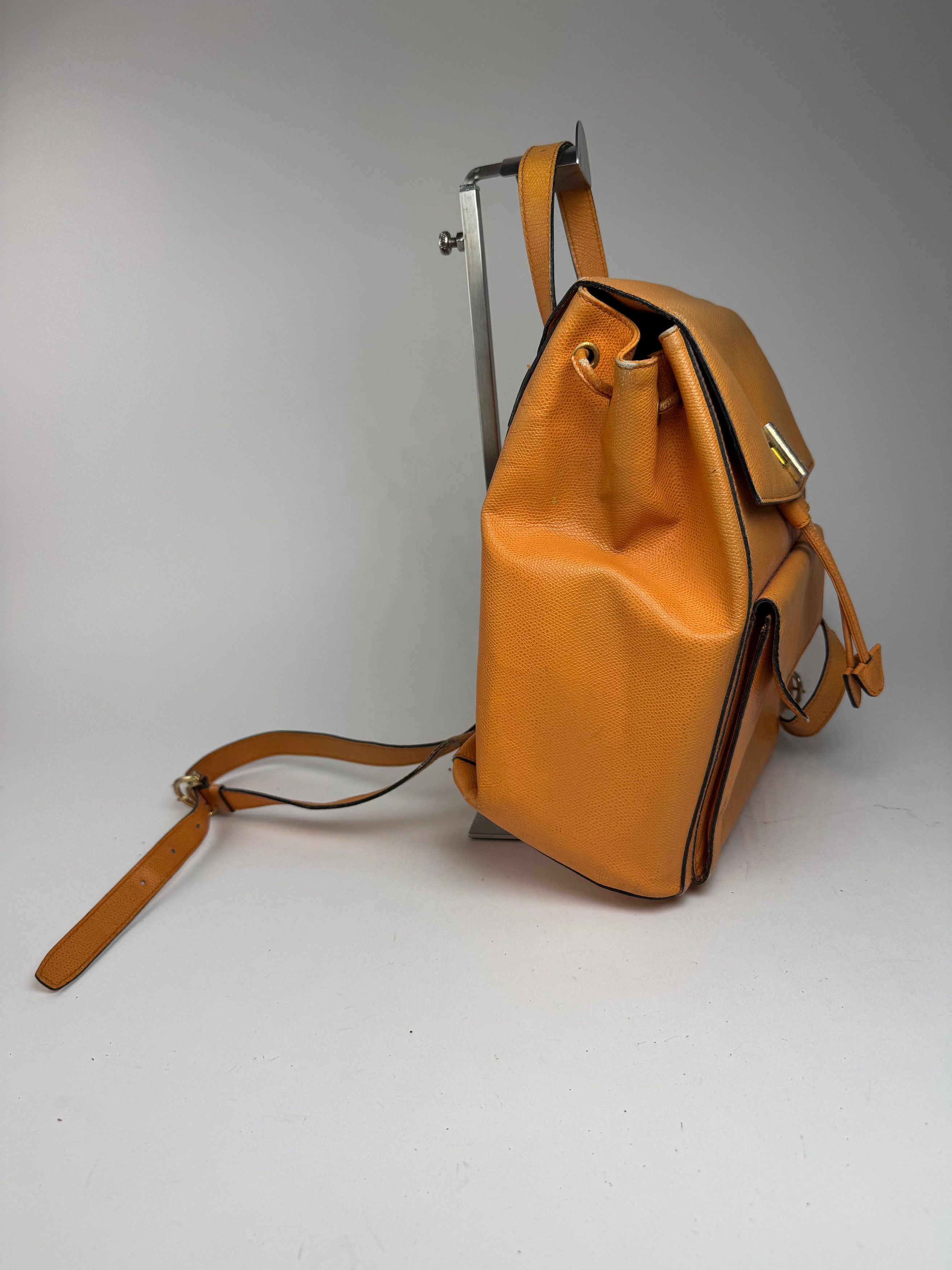 Celine Vintage Paris Leather backpack Orange Size ONE SIZE - 3 Thumbnail