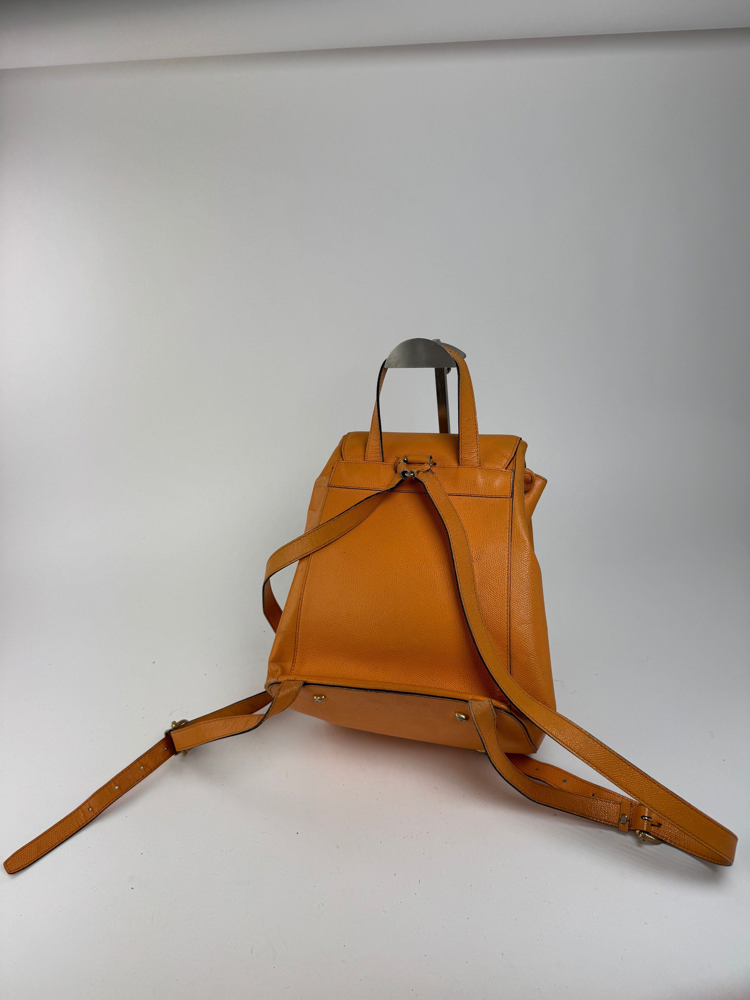 Celine Vintage Paris Leather backpack Orange Size ONE SIZE - 6 Thumbnail