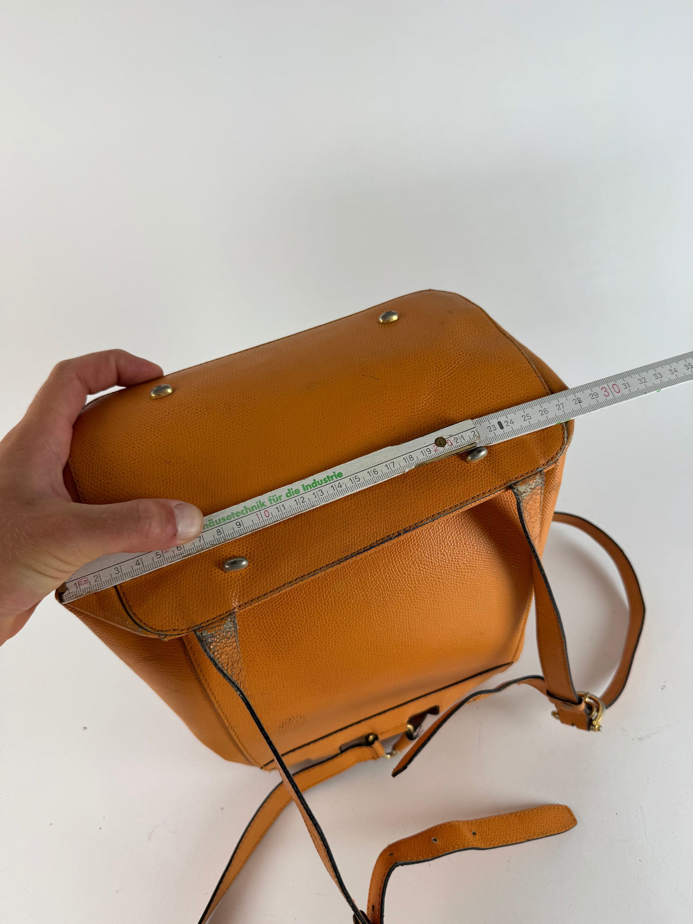 Celine Vintage Paris Leather backpack Orange Size ONE SIZE - 14 Thumbnail