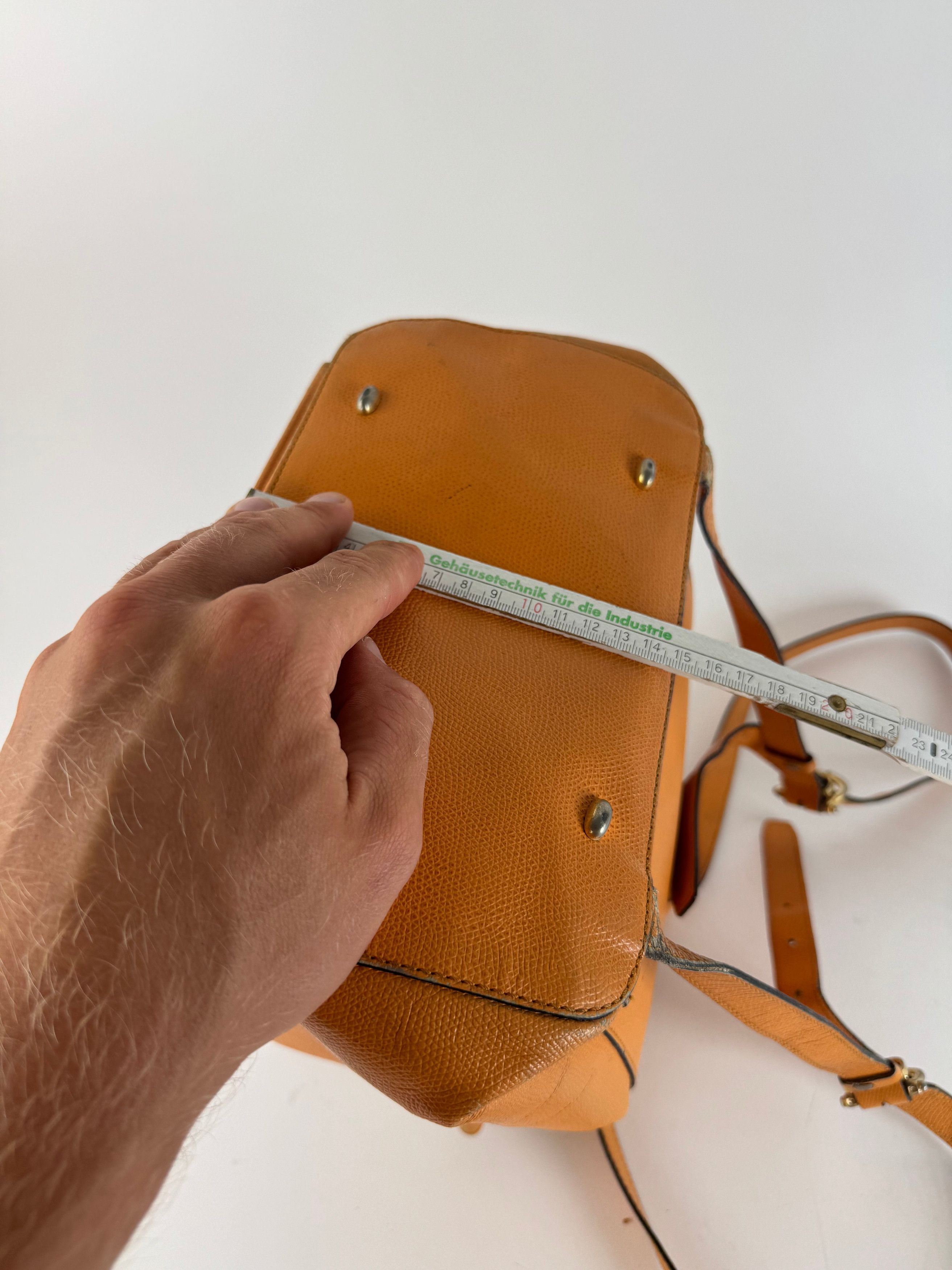 Celine Vintage Paris Leather backpack Orange Size ONE SIZE - 12 Thumbnail