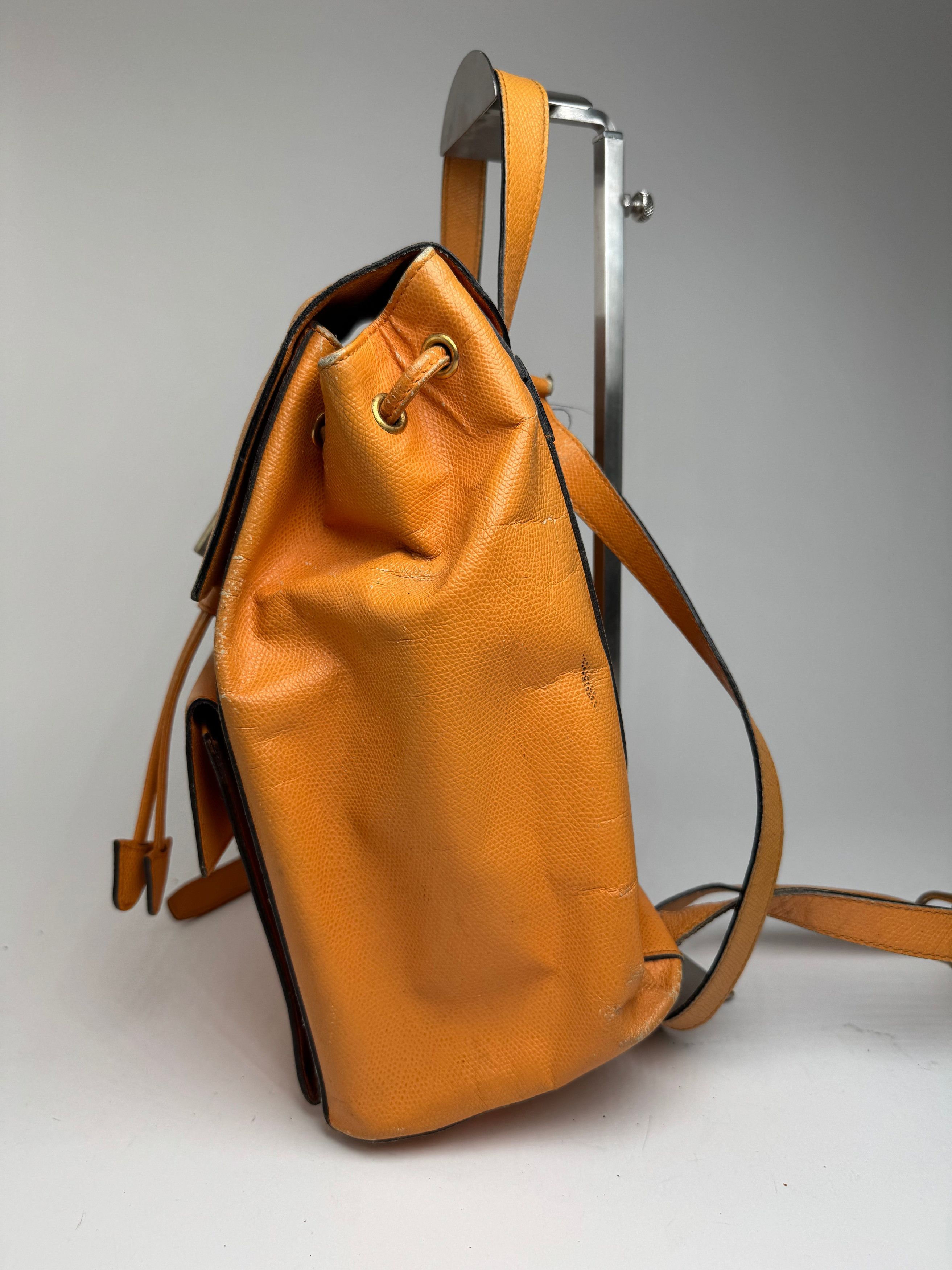 Celine Vintage Paris Leather backpack Orange Size ONE SIZE - 5 Thumbnail