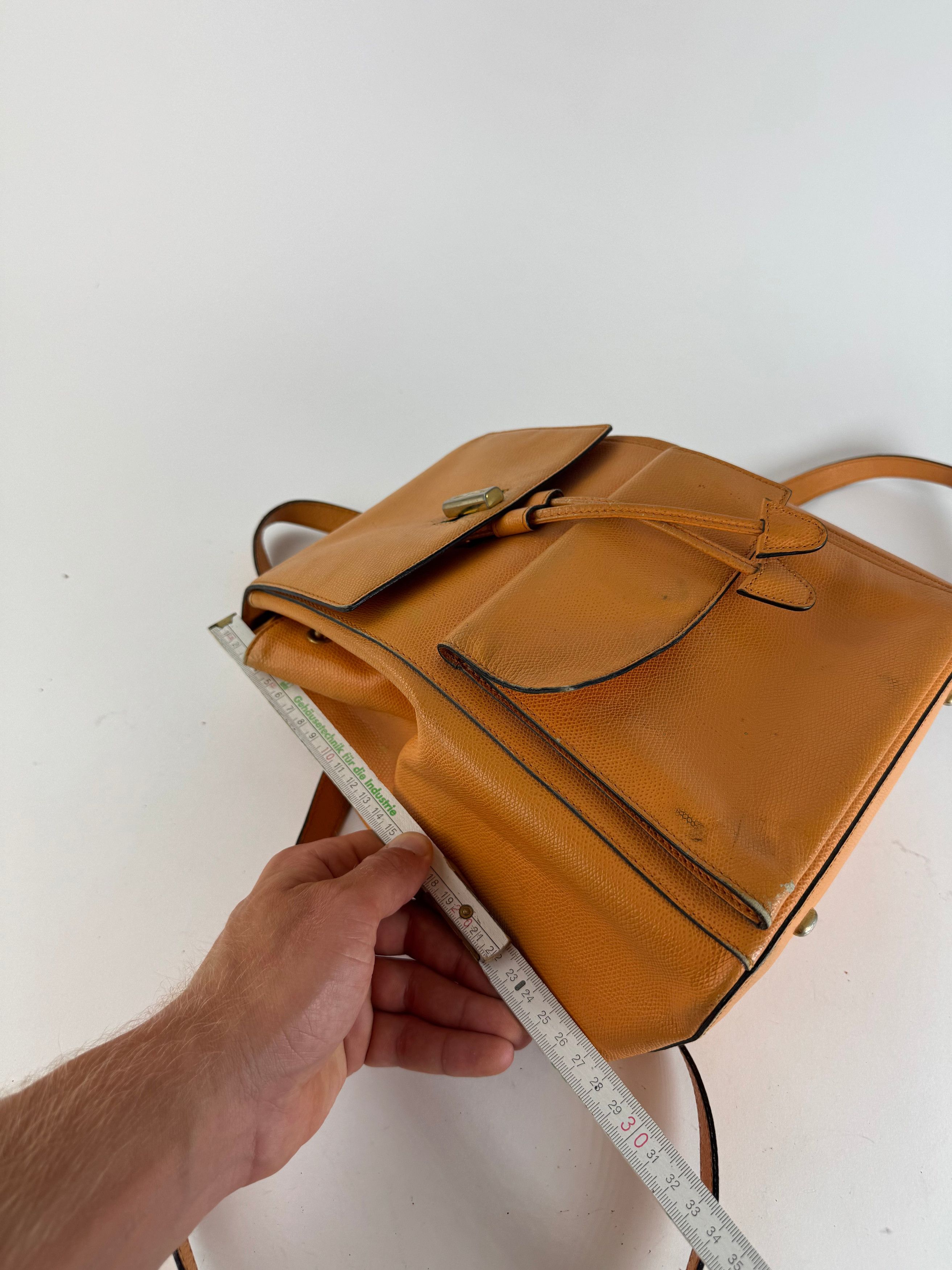Celine Vintage Paris Leather backpack Orange Size ONE SIZE - 10 Thumbnail
