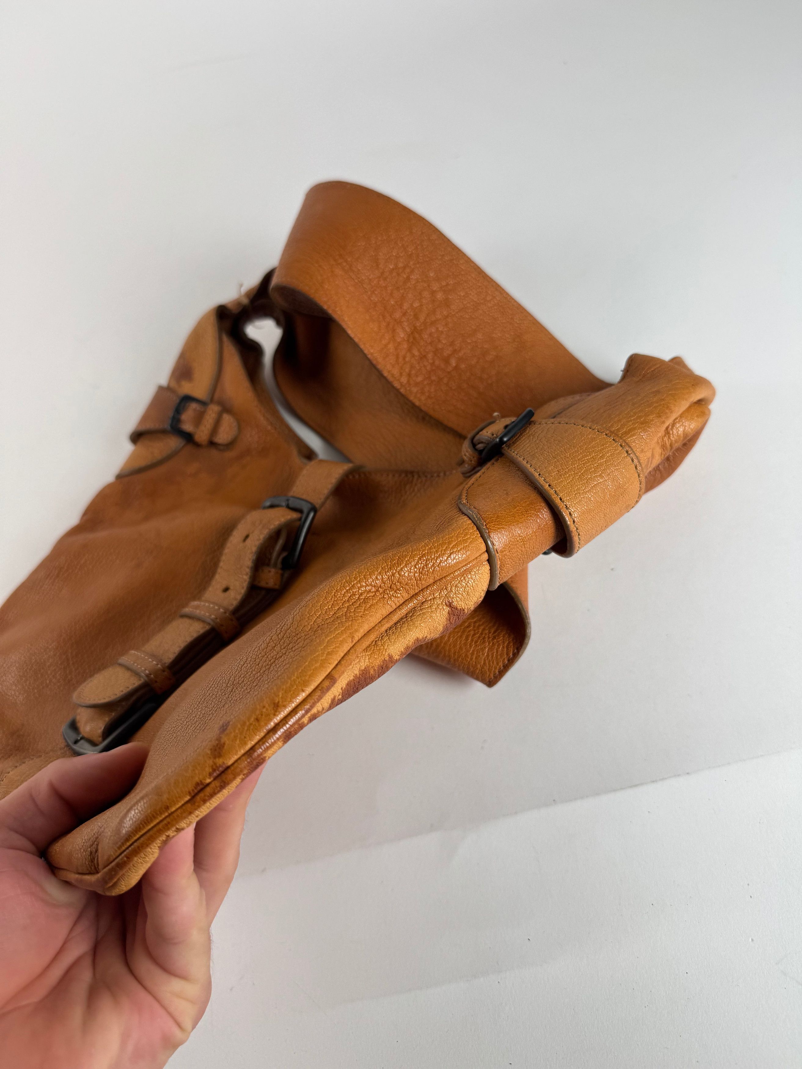 Marni Vintage Leather Shoulder bag Brown Orange Size ONE SIZE - 12 Thumbnail