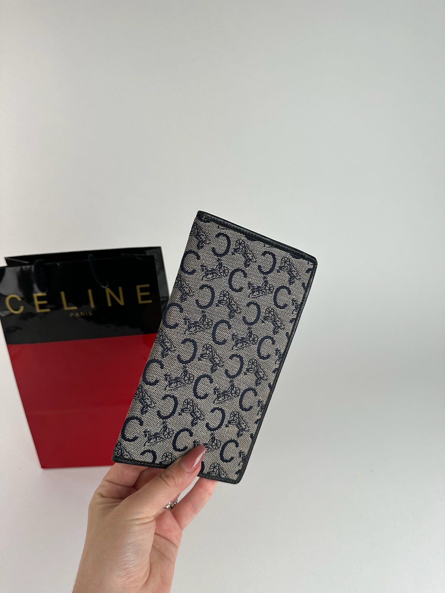 Celine Vintage Macadam Monogram ID holder black white Size ONE SIZE - 11 Thumbnail