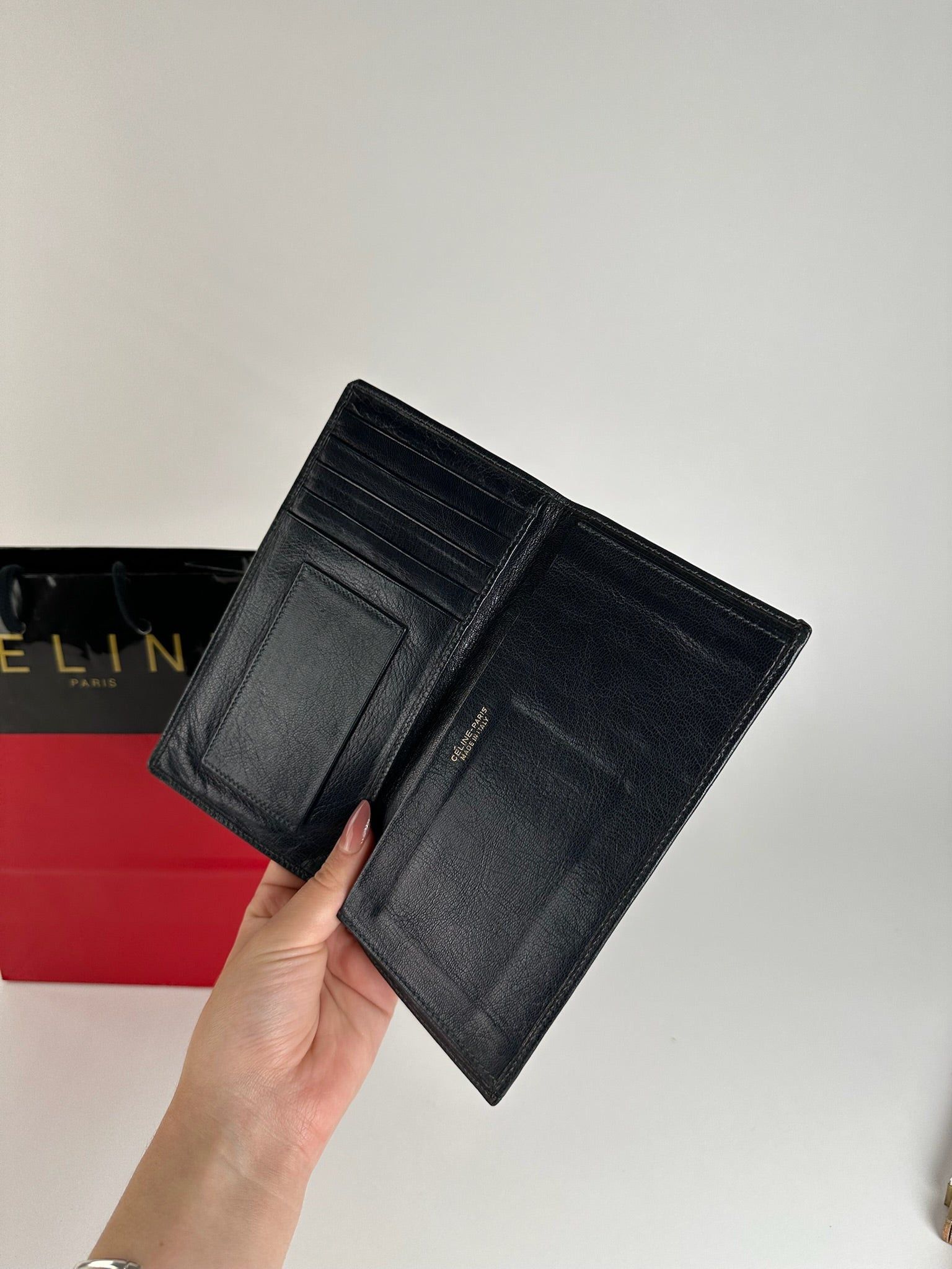 Celine Vintage Macadam Monogram ID holder black white Size ONE SIZE - 7 Thumbnail
