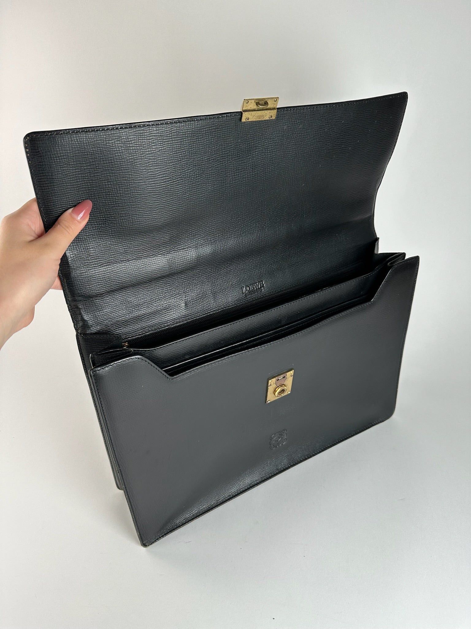 Loewe Vintage Madrid Leather briefcase black Size ONE SIZE - 6 Thumbnail