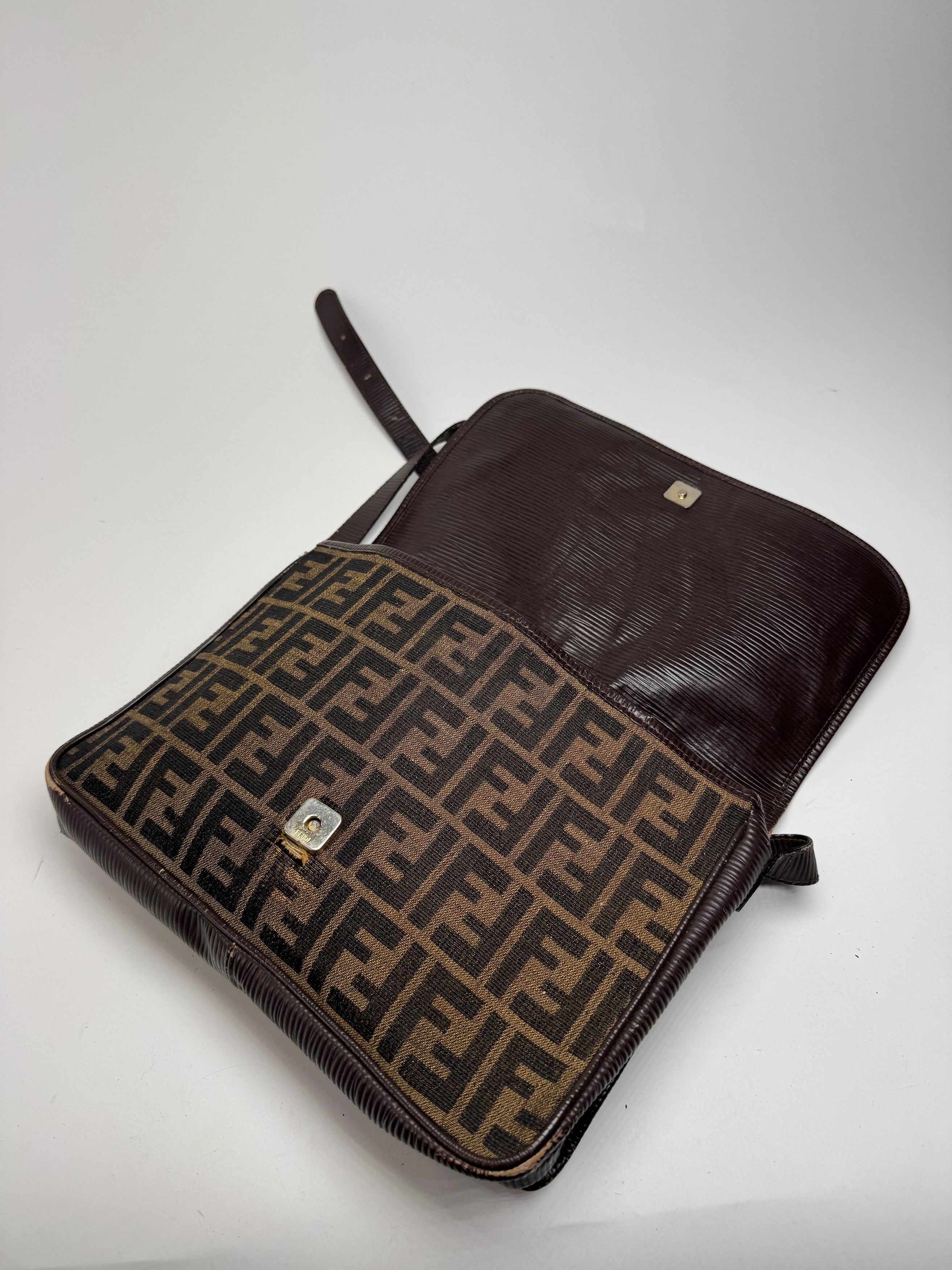 Fendi Vintage FF monogram Leather canvas Bag Size ONE SIZE - 4 Thumbnail