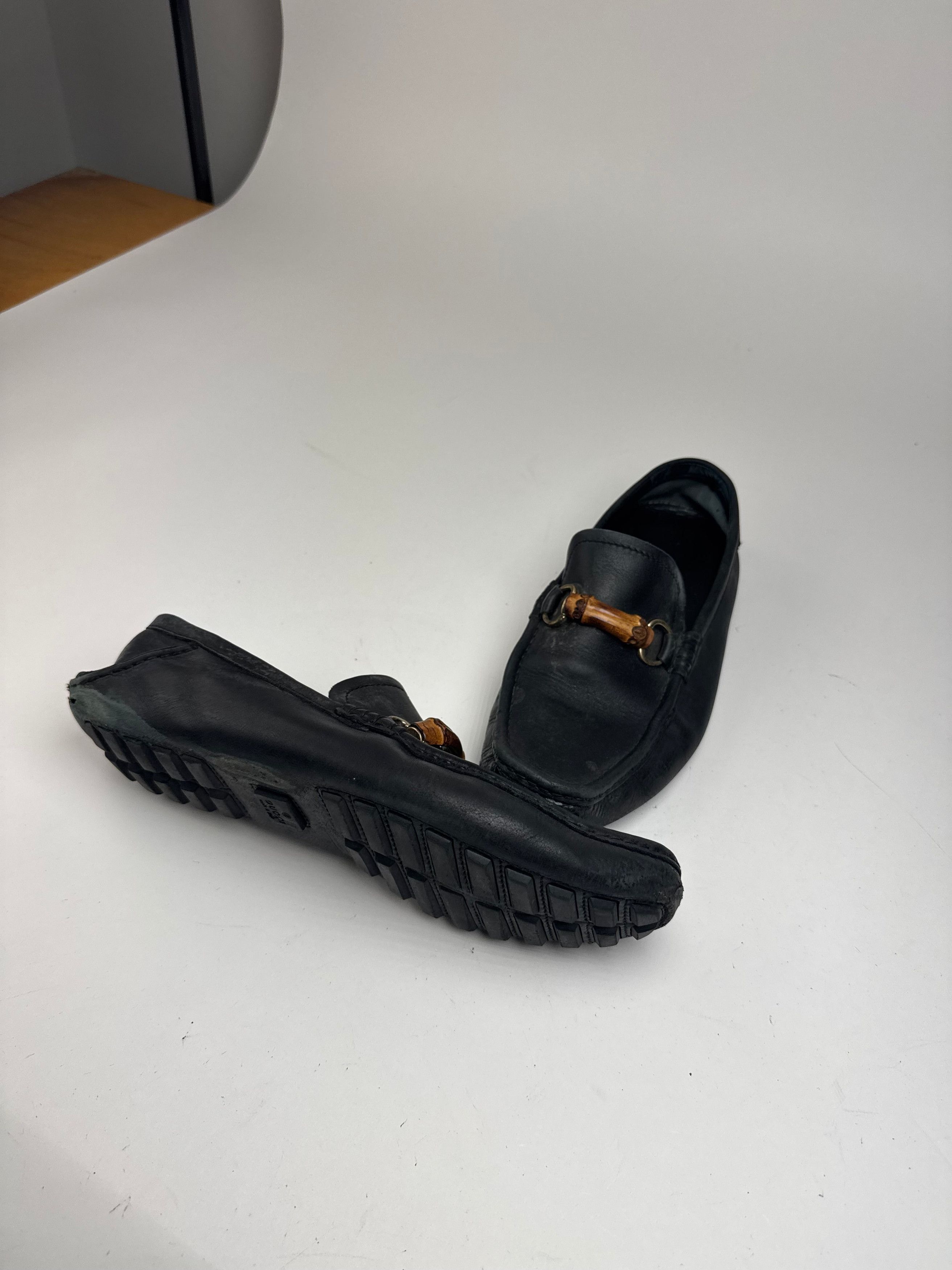 Gucci Vintage Leather bamboo Loafer black 43,5 Size US 10.5 / EU 43-44 - 2 Thumbnail