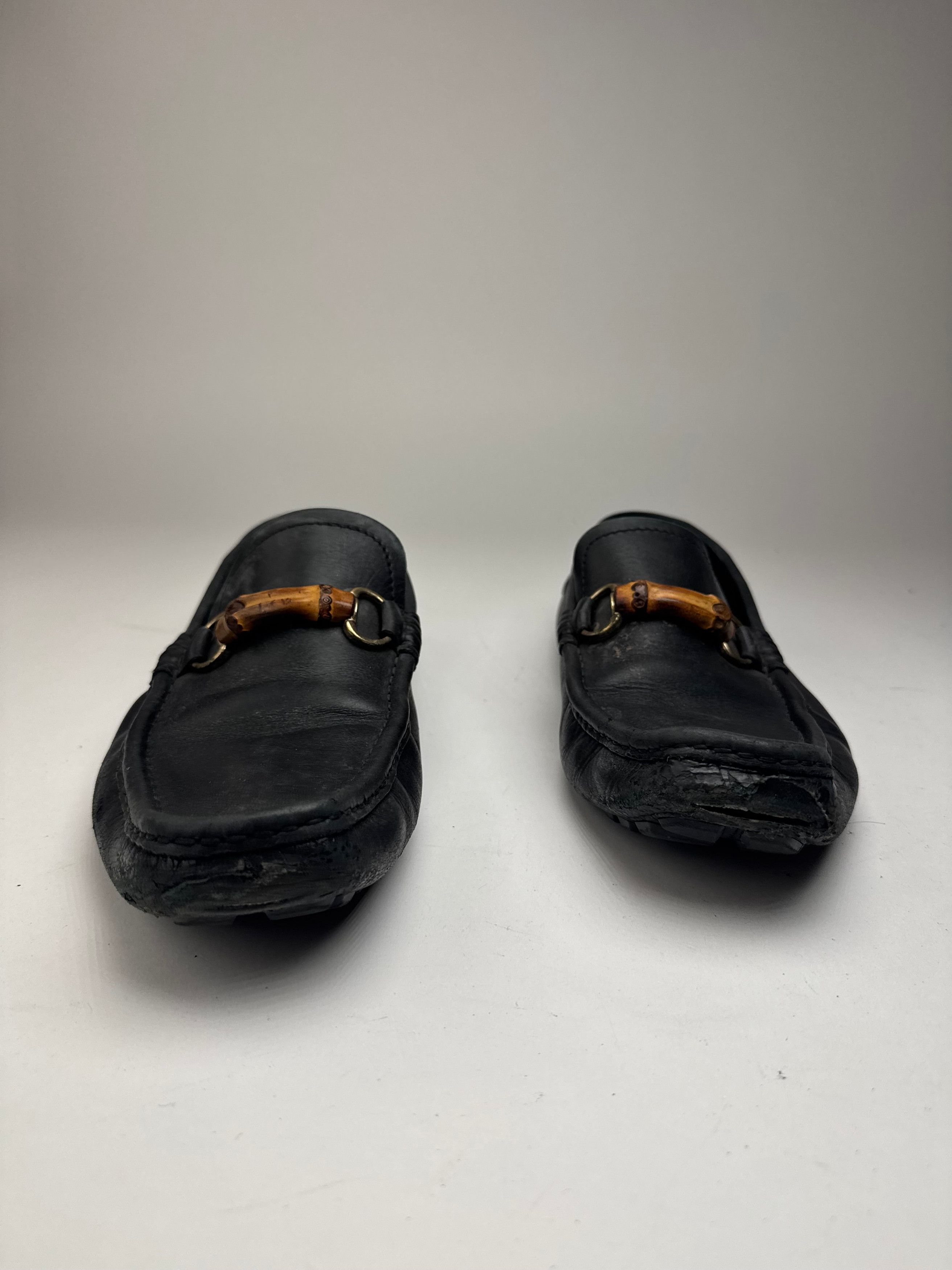 Gucci Vintage Leather bamboo Loafer black 43,5 Size US 10.5 / EU 43-44 - 5 Thumbnail