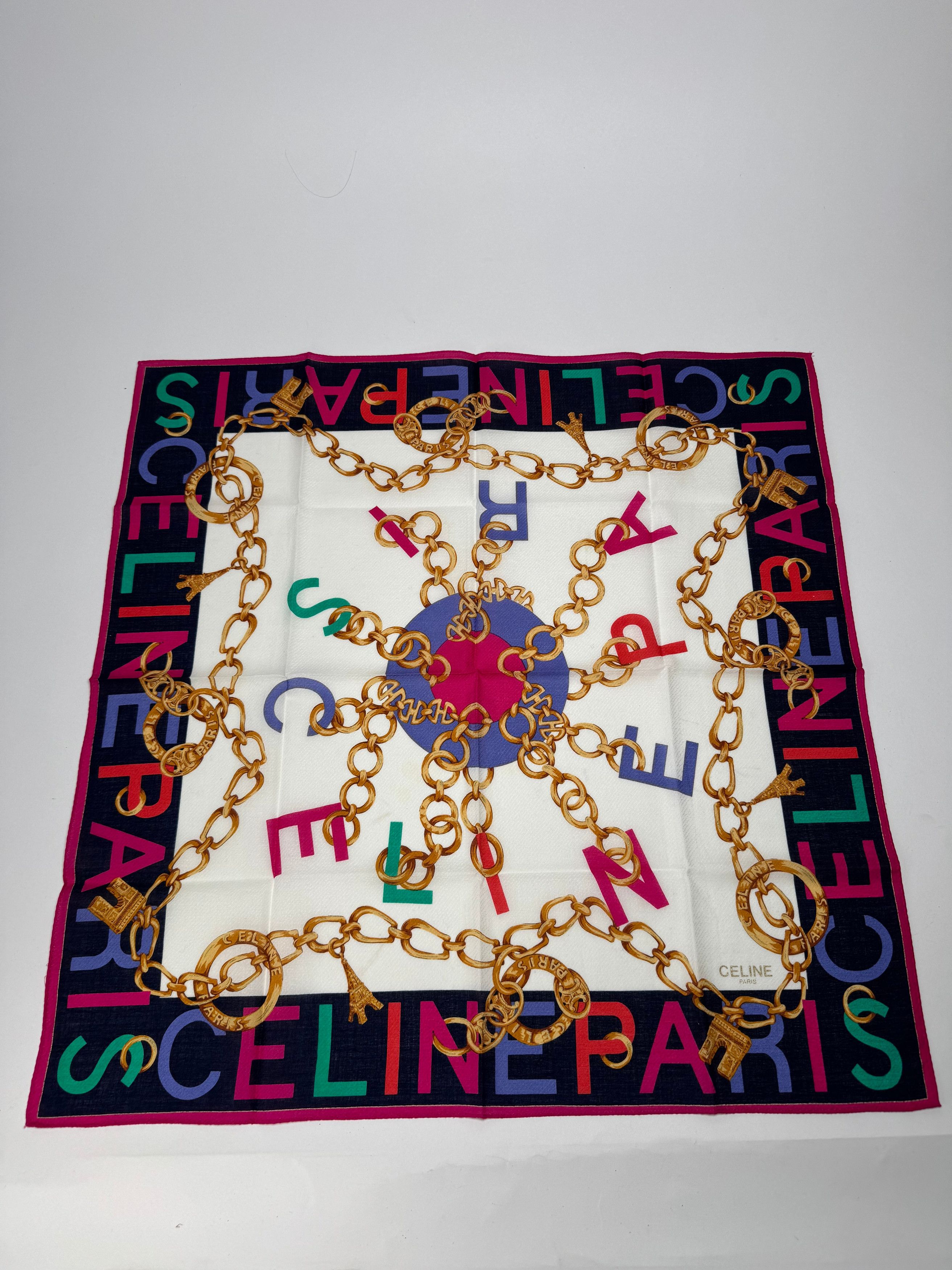 Celine Vintage Paris Silk Scarf Size ONE SIZE - 7 Thumbnail