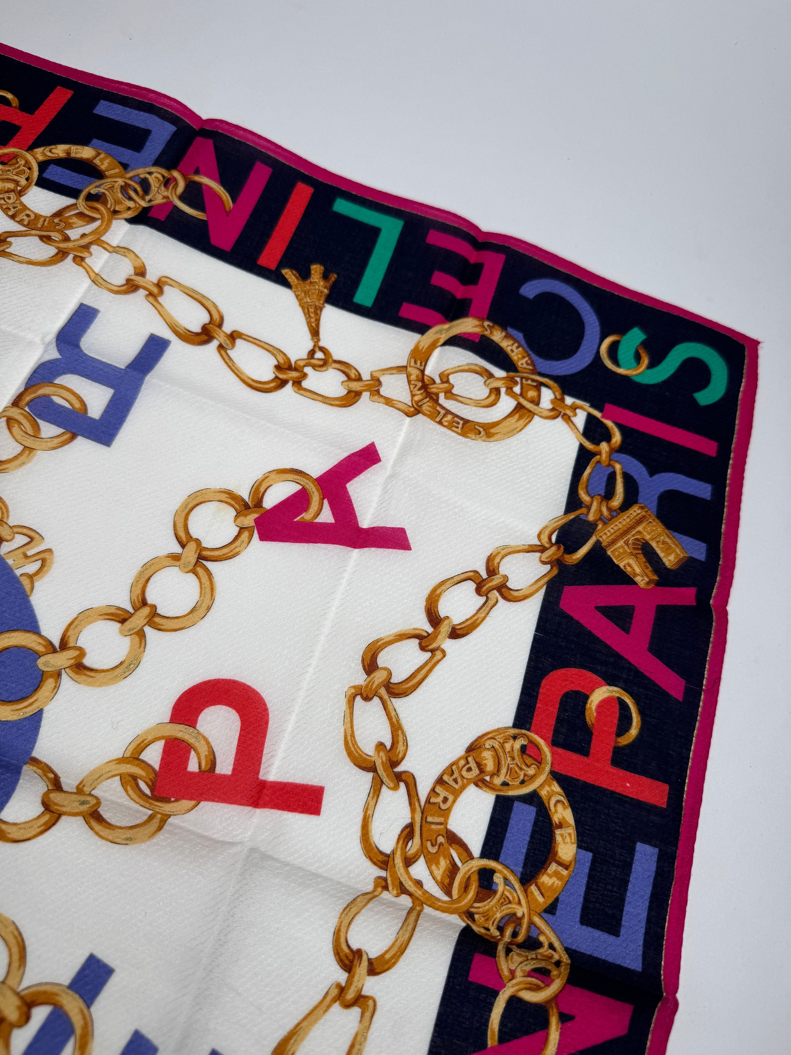 Celine Vintage Paris Silk Scarf Size ONE SIZE - 4 Thumbnail