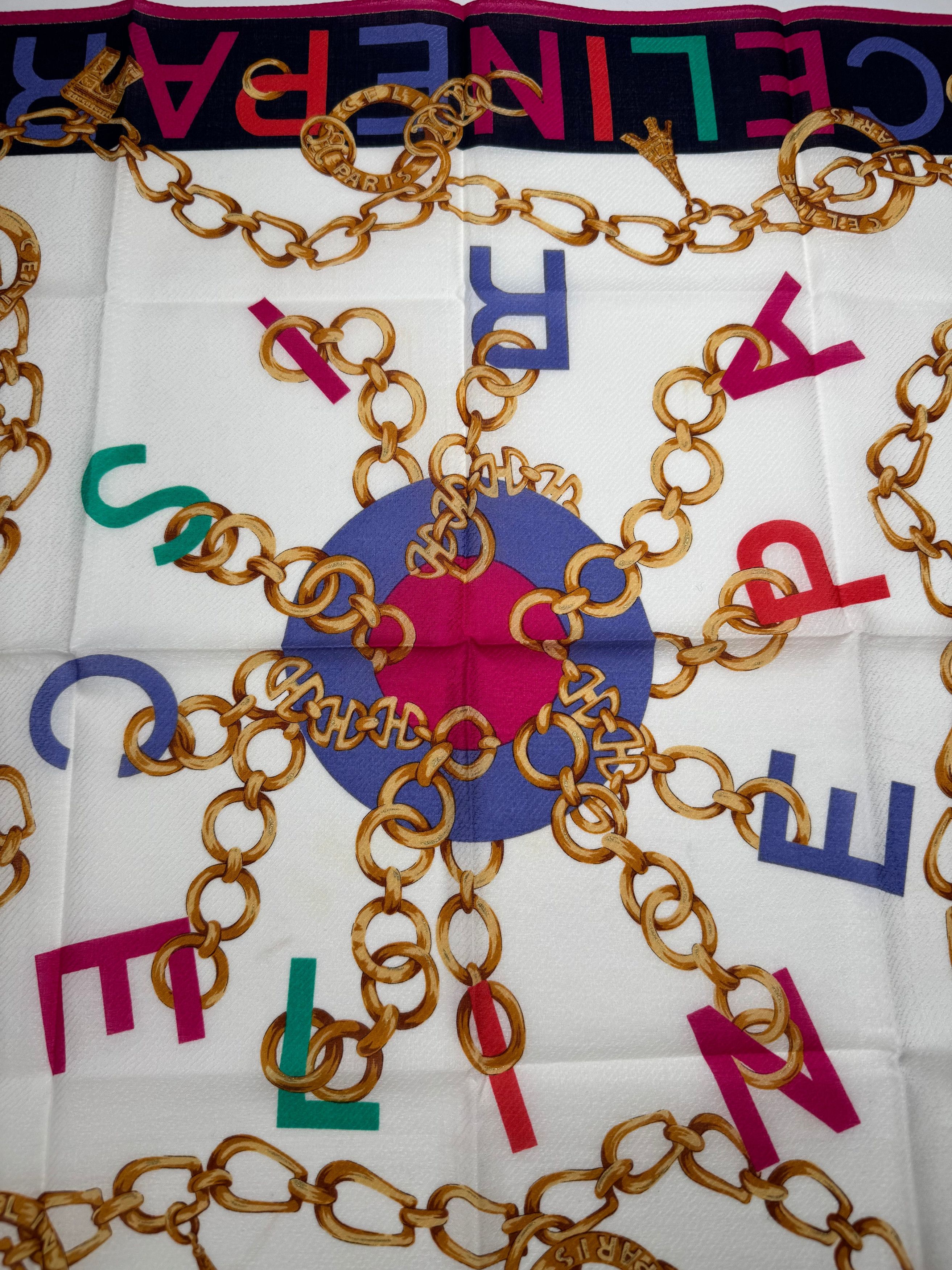 Celine Vintage Paris Silk Scarf Size ONE SIZE - 3 Thumbnail