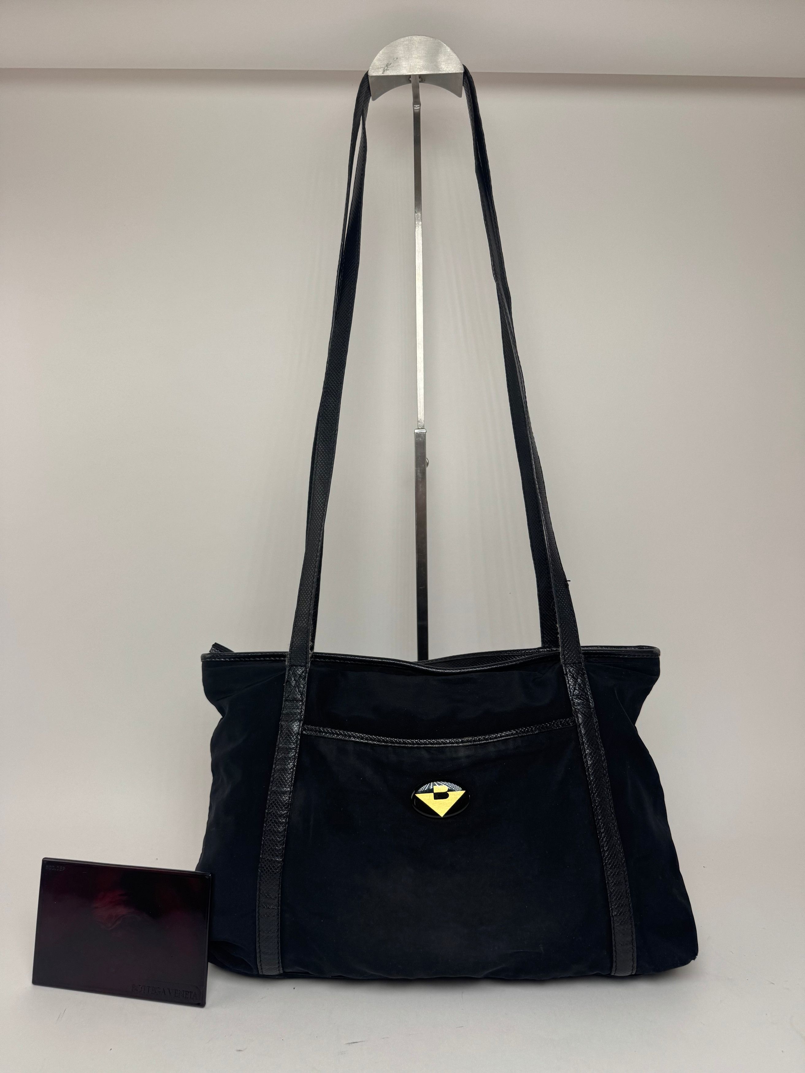 Bottega Veneta Vintage Cotton Lether Bag Black Size ONE SIZE - 5 Thumbnail