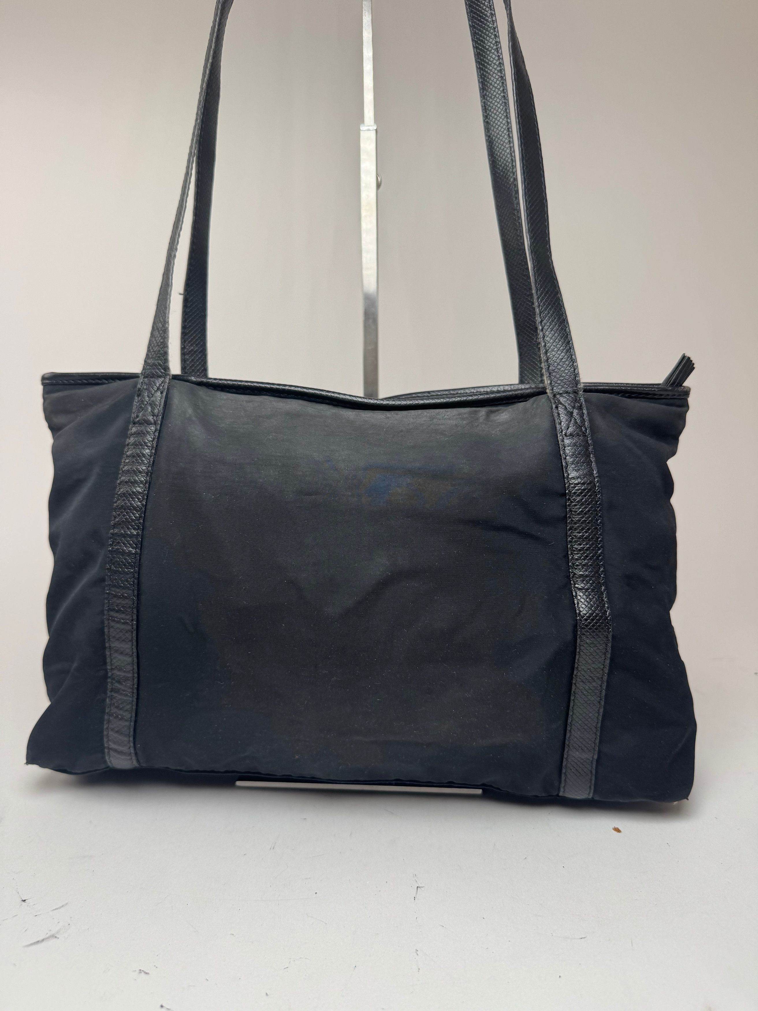 Bottega Veneta Vintage Cotton Lether Bag Black Size ONE SIZE - 9 Thumbnail