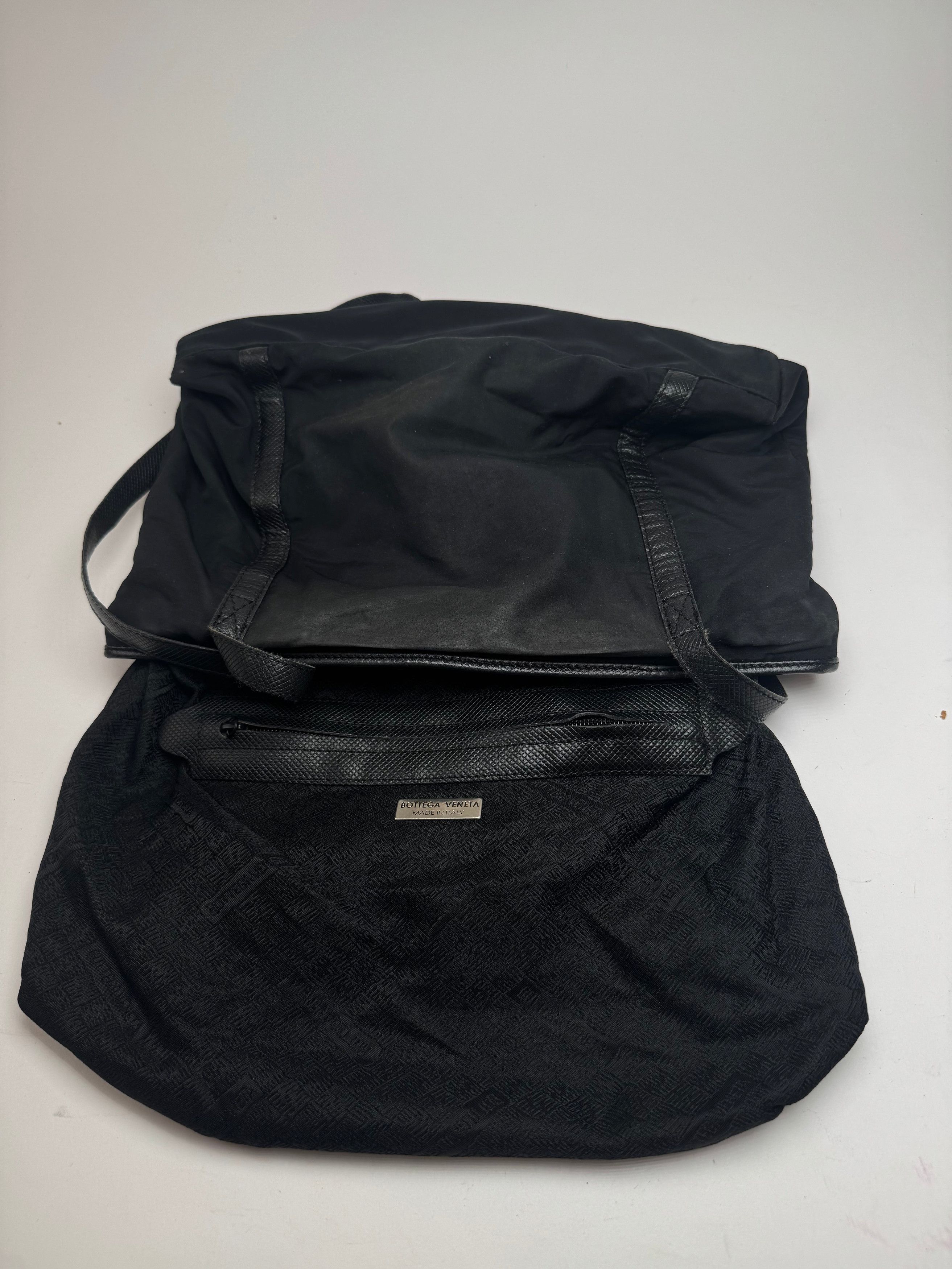 Bottega Veneta Vintage Cotton Lether Bag Black Size ONE SIZE - 4 Thumbnail