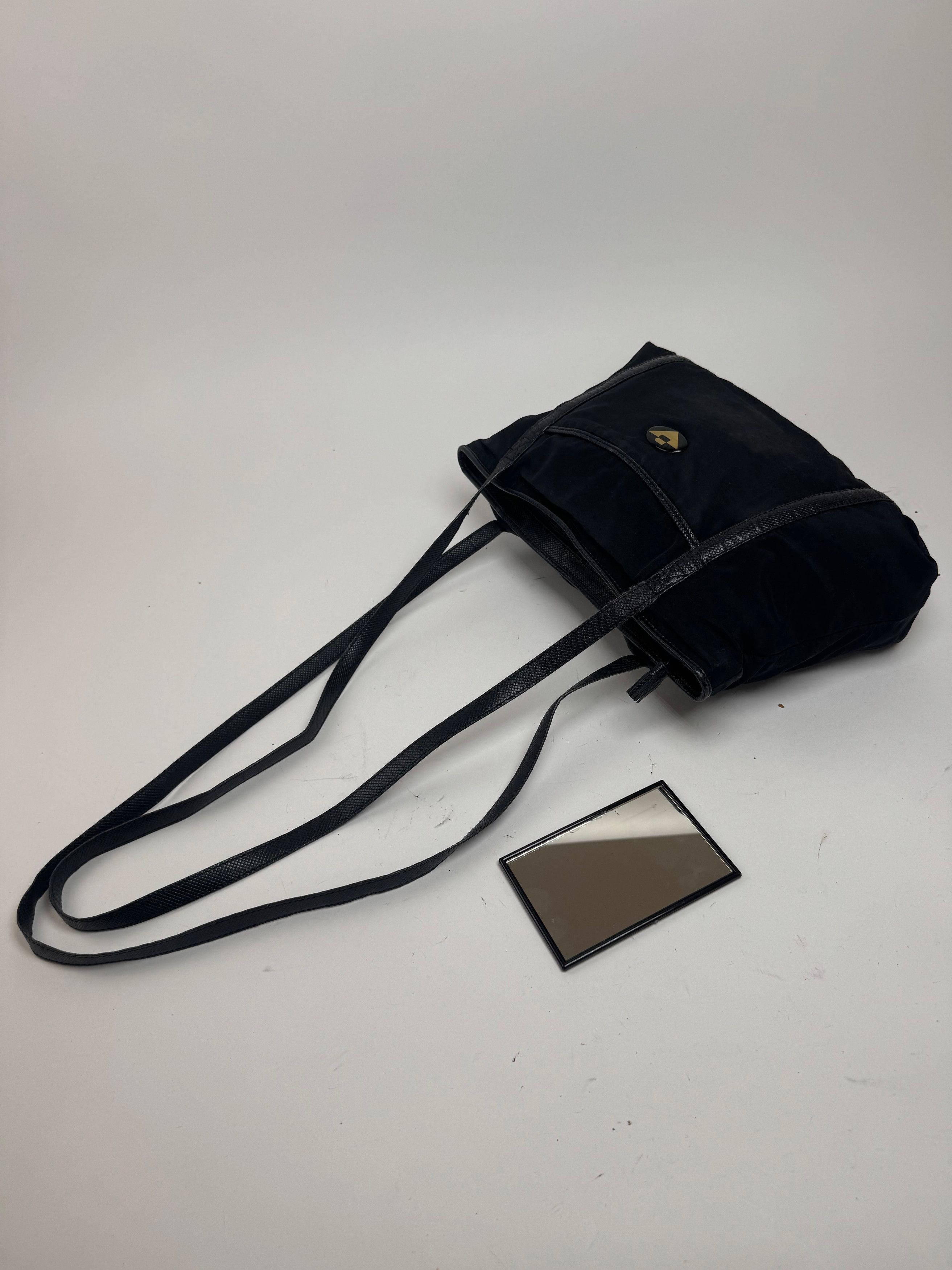 Bottega Veneta Vintage Cotton Lether Bag Black Size ONE SIZE - 10 Thumbnail