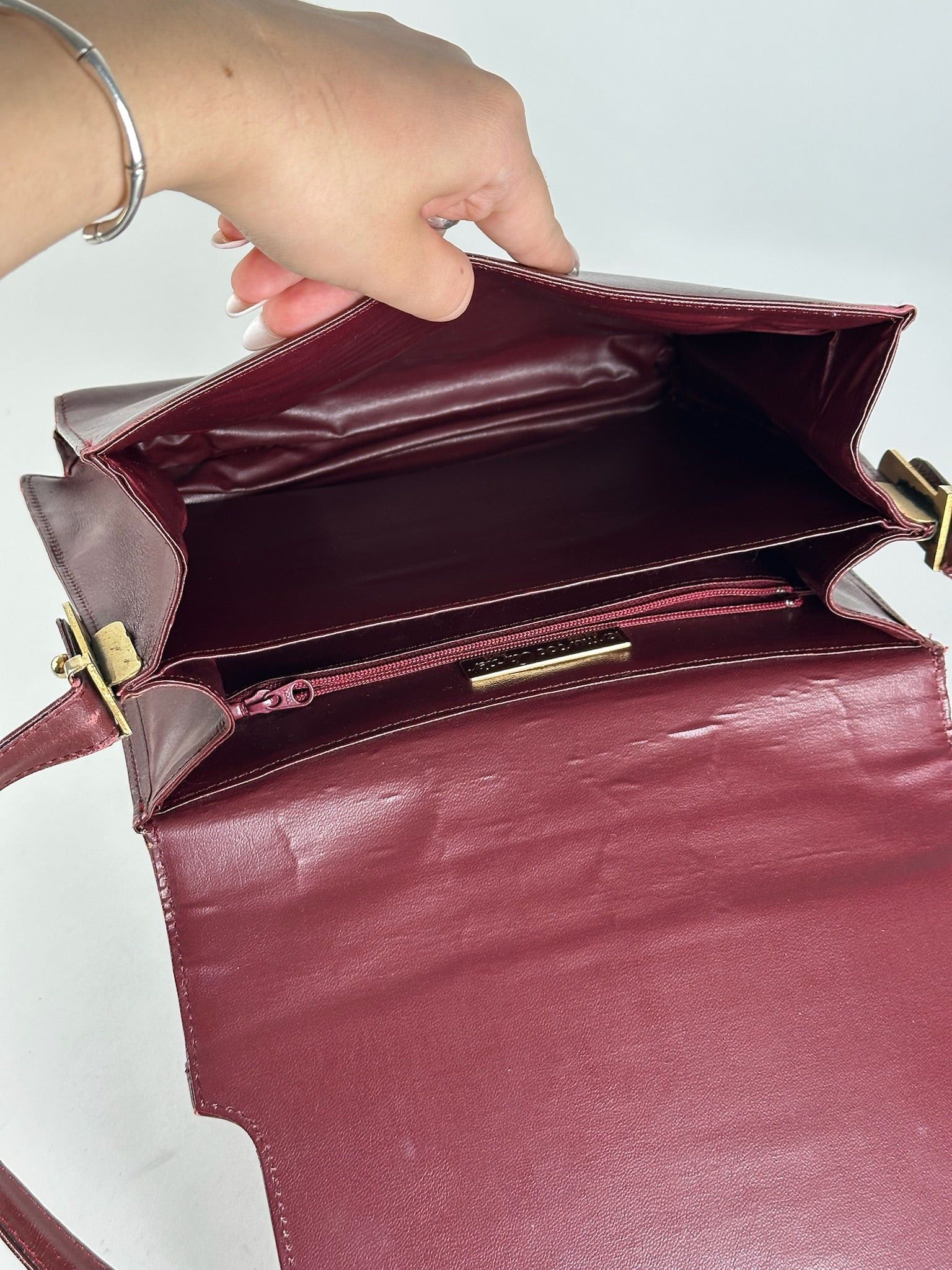Cartier Vintage leather bag burgundy Size ONE SIZE - 6 Thumbnail