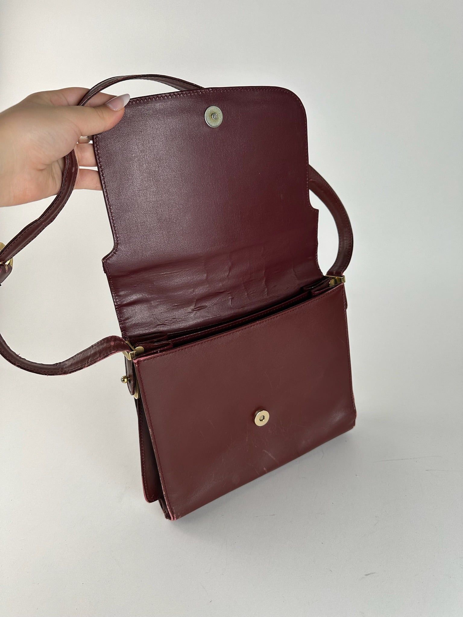 Cartier Vintage leather bag burgundy Size ONE SIZE - 7 Thumbnail