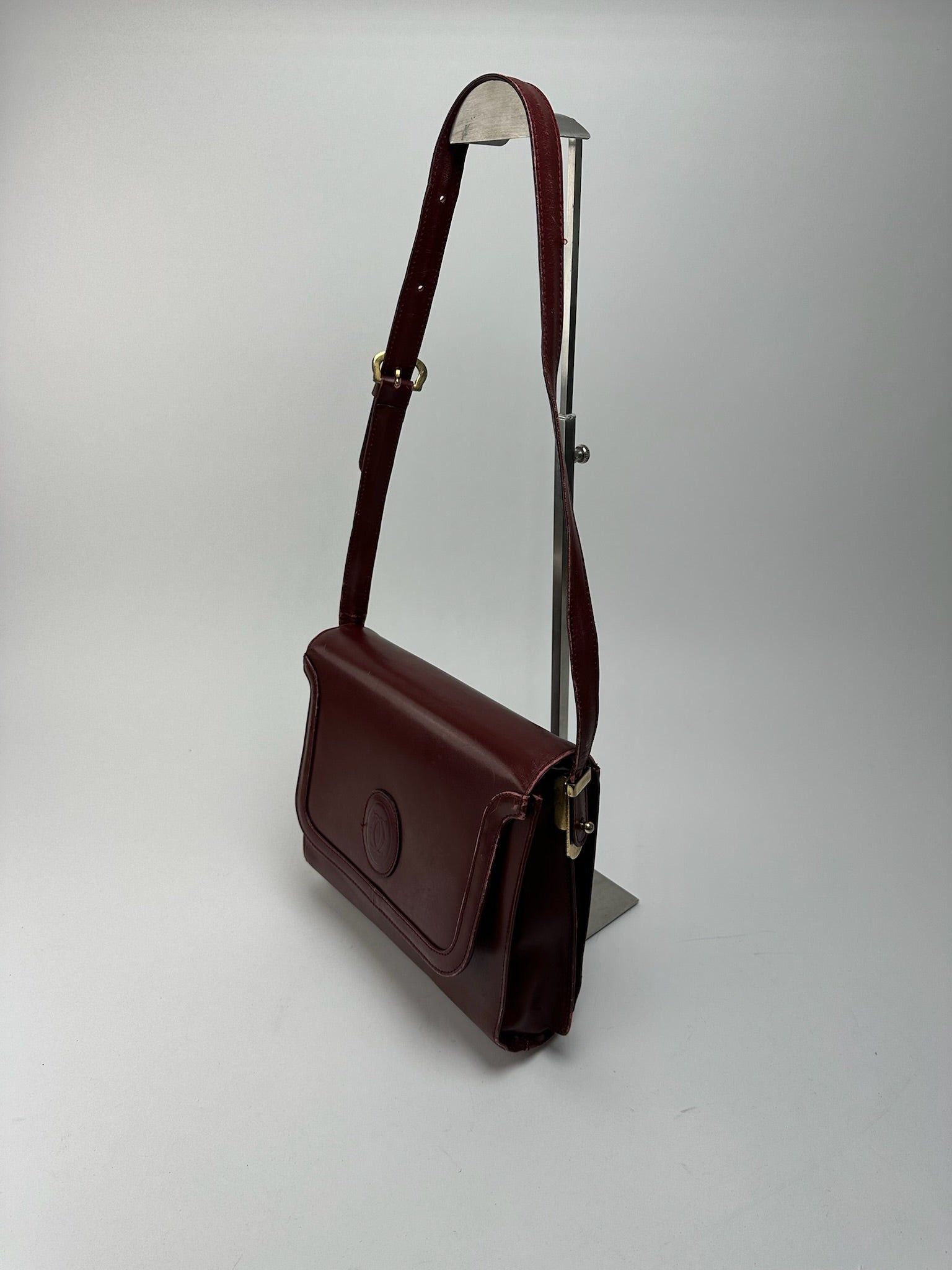 Cartier Vintage leather bag burgundy Size ONE SIZE - 15 Thumbnail