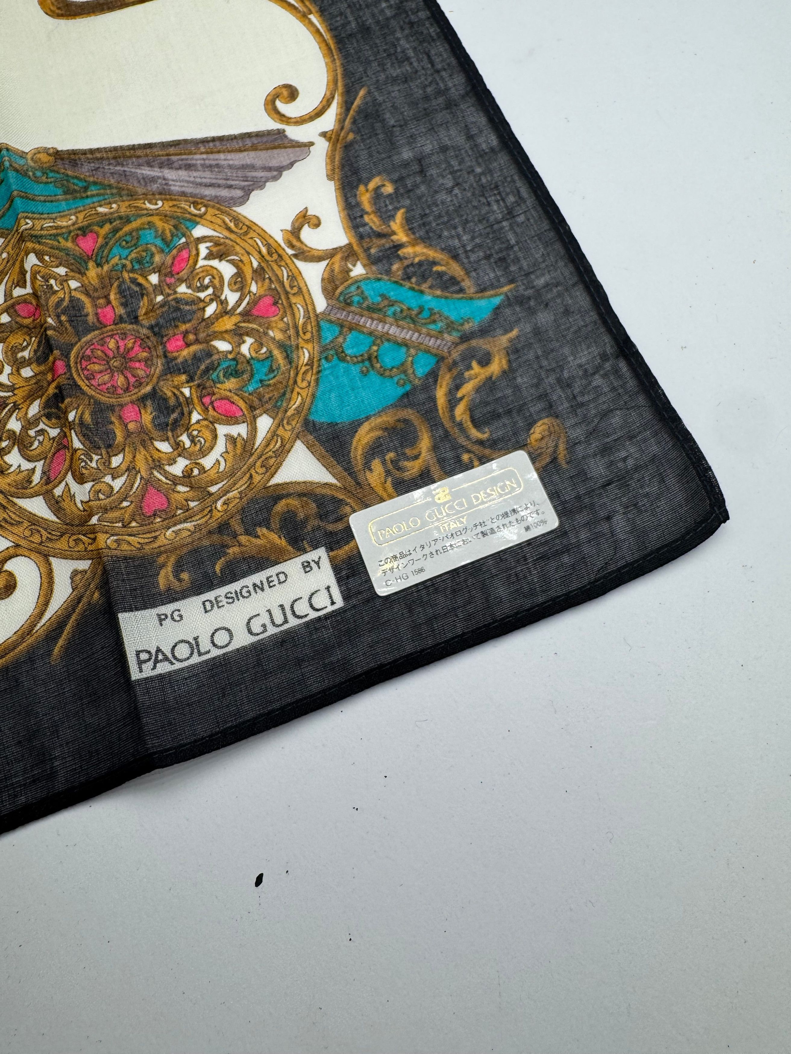 Gucci Vintage Scarf Navy white Size ONE SIZE - 2 Thumbnail