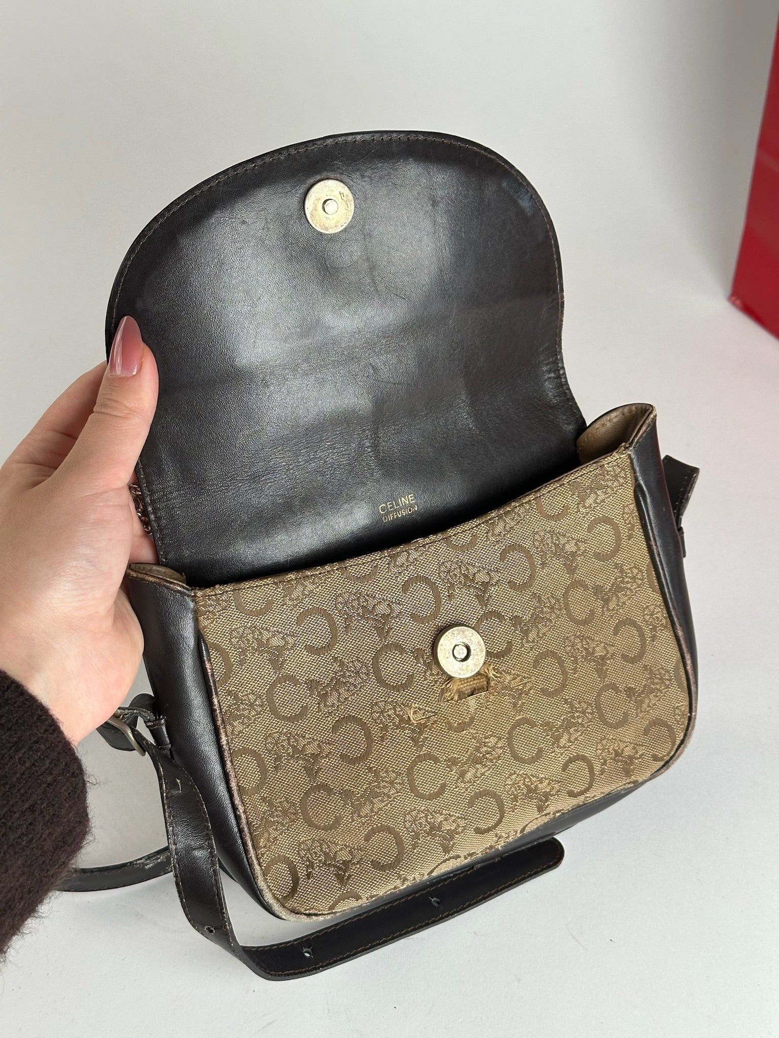 Celine Vintage Paris Macadam Bag Triomphe Size ONE SIZE - 8 Thumbnail