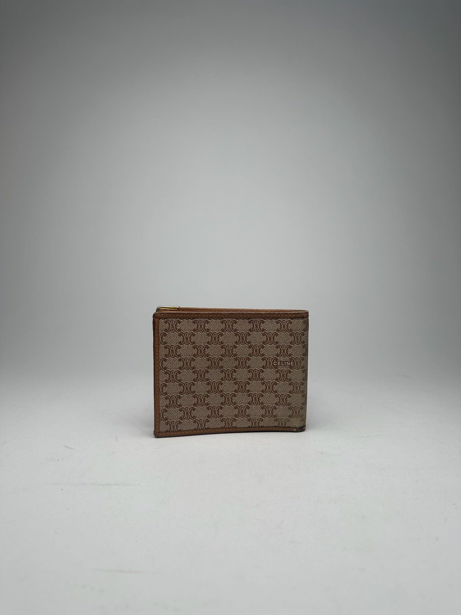Celine Vintage Paris Leather Wallet / card holder beige Size ONE SIZE - 3 Thumbnail