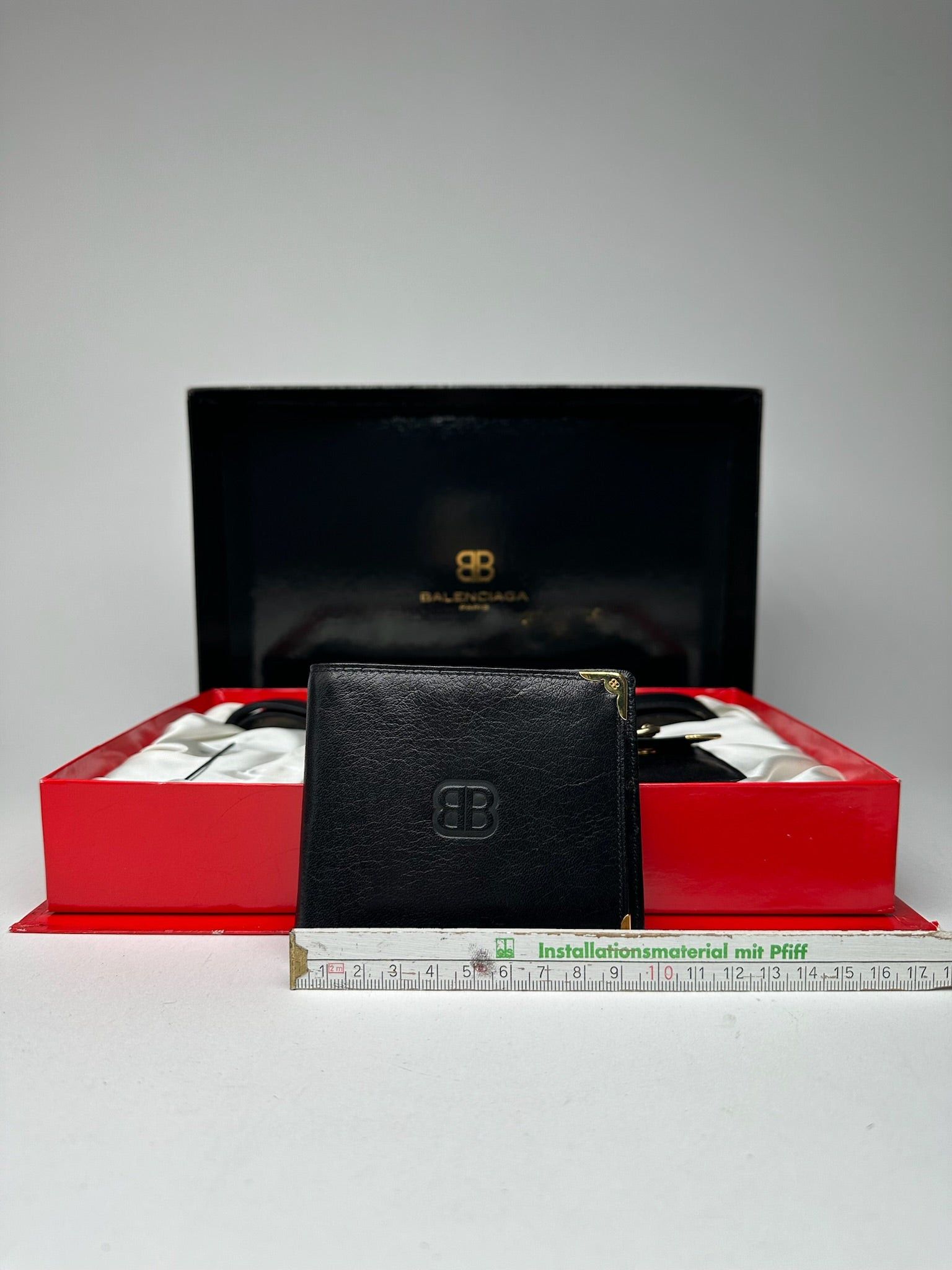 Balenciaga Vintage Leather Belt, wallet & card Holder set Black Size ONE SIZE - 7 Thumbnail