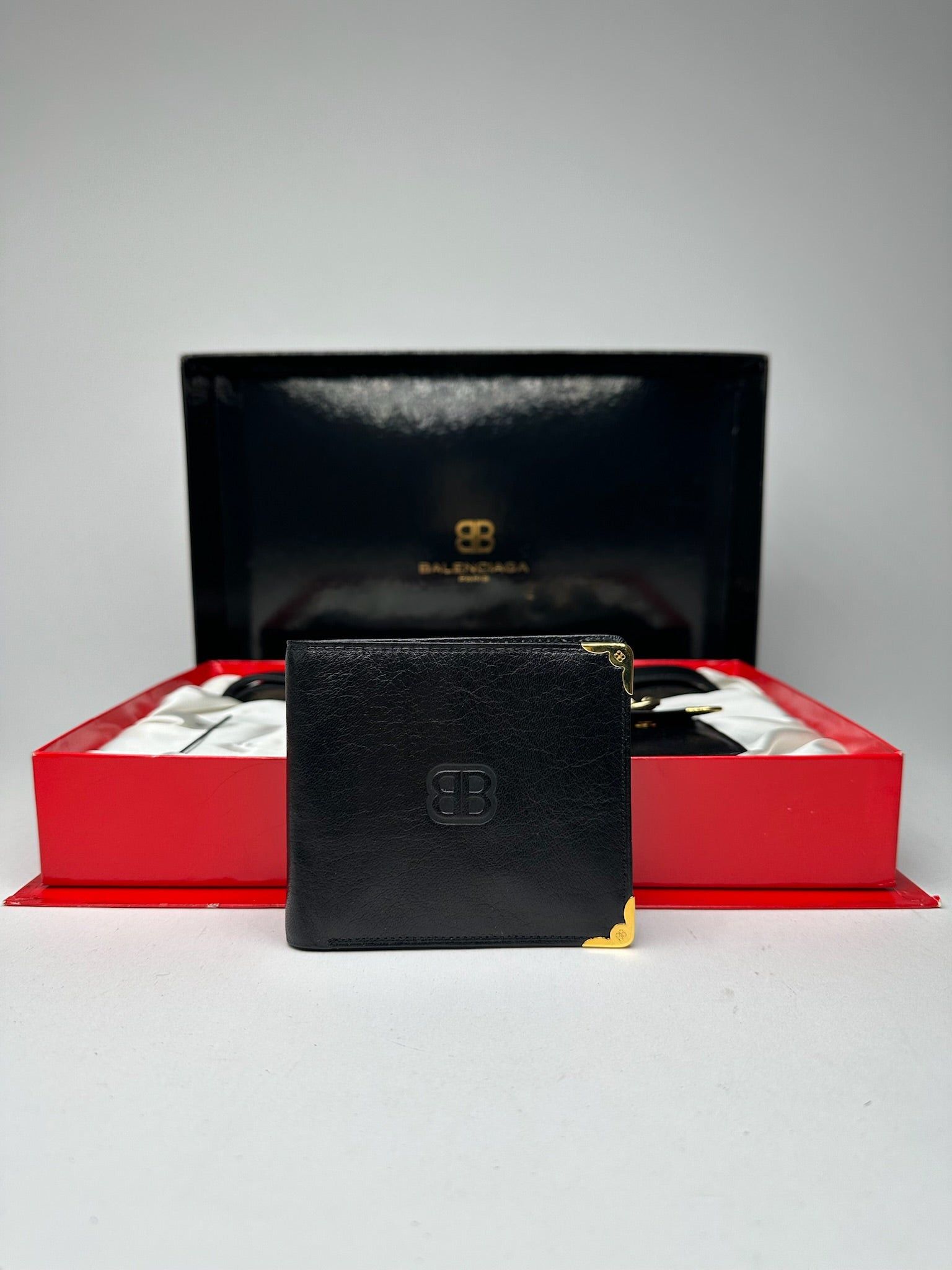 Balenciaga Vintage Leather Belt, wallet & card Holder set Black Size ONE SIZE - 15 Thumbnail