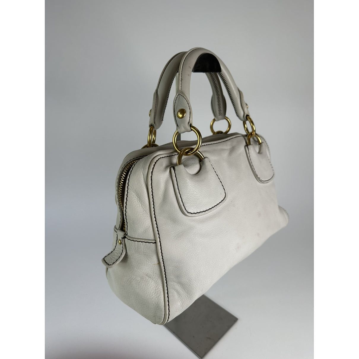 Miu Miu White Leather Handbag Size ONE SIZE - 5 Thumbnail