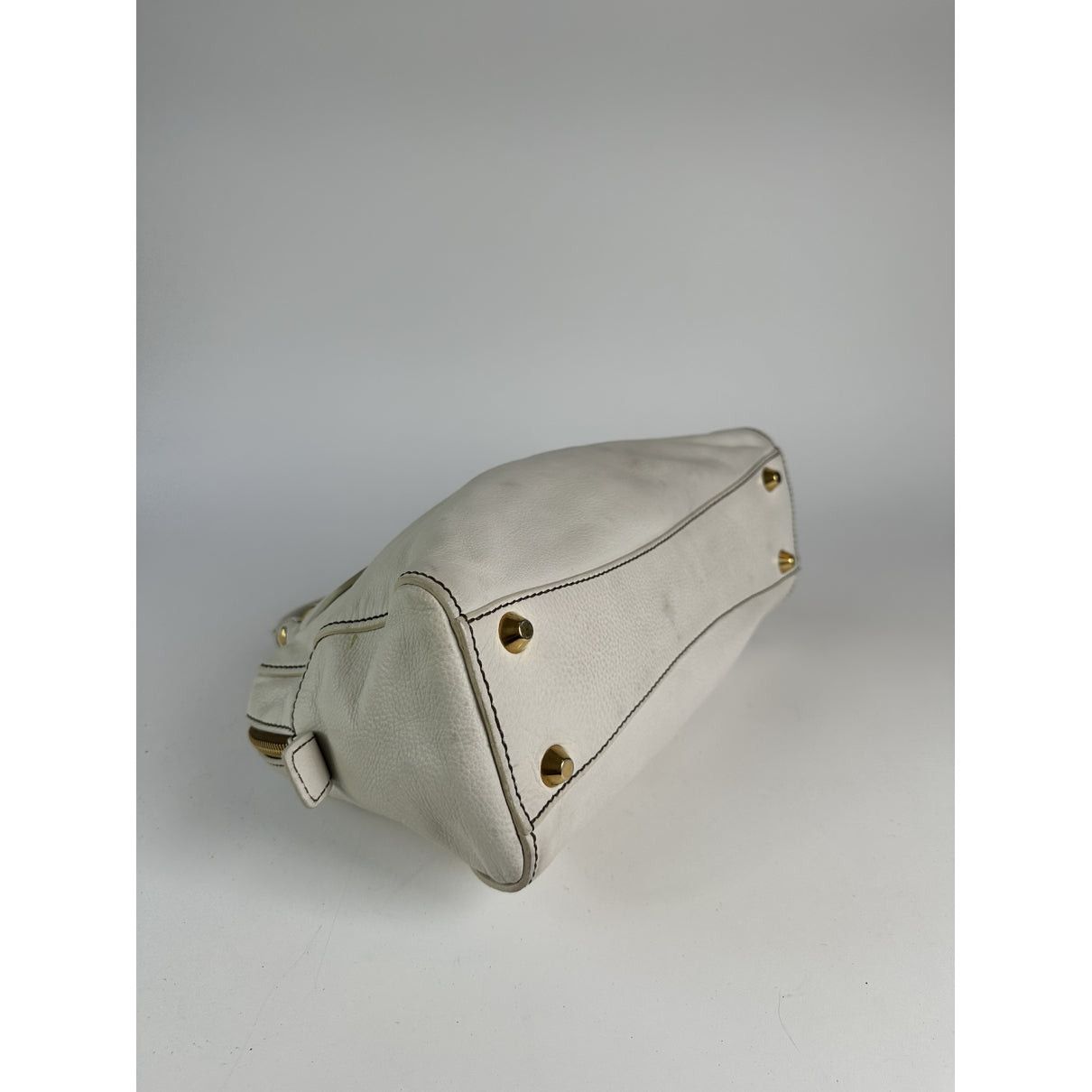 Miu Miu White Leather Handbag Size ONE SIZE - 4 Thumbnail