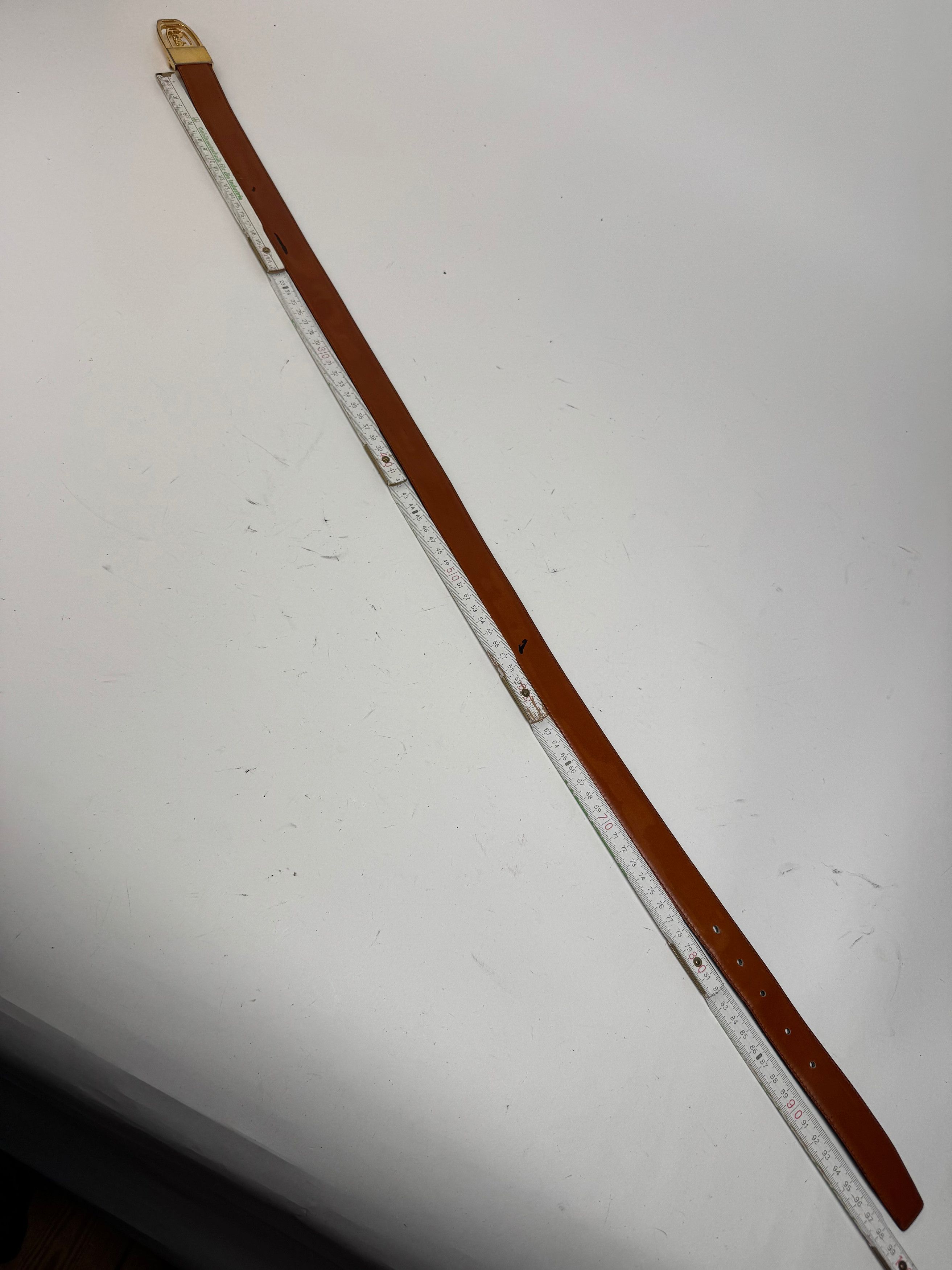 Celine Vintage Paris Leather Belt red Size ONE SIZE - 9 Thumbnail