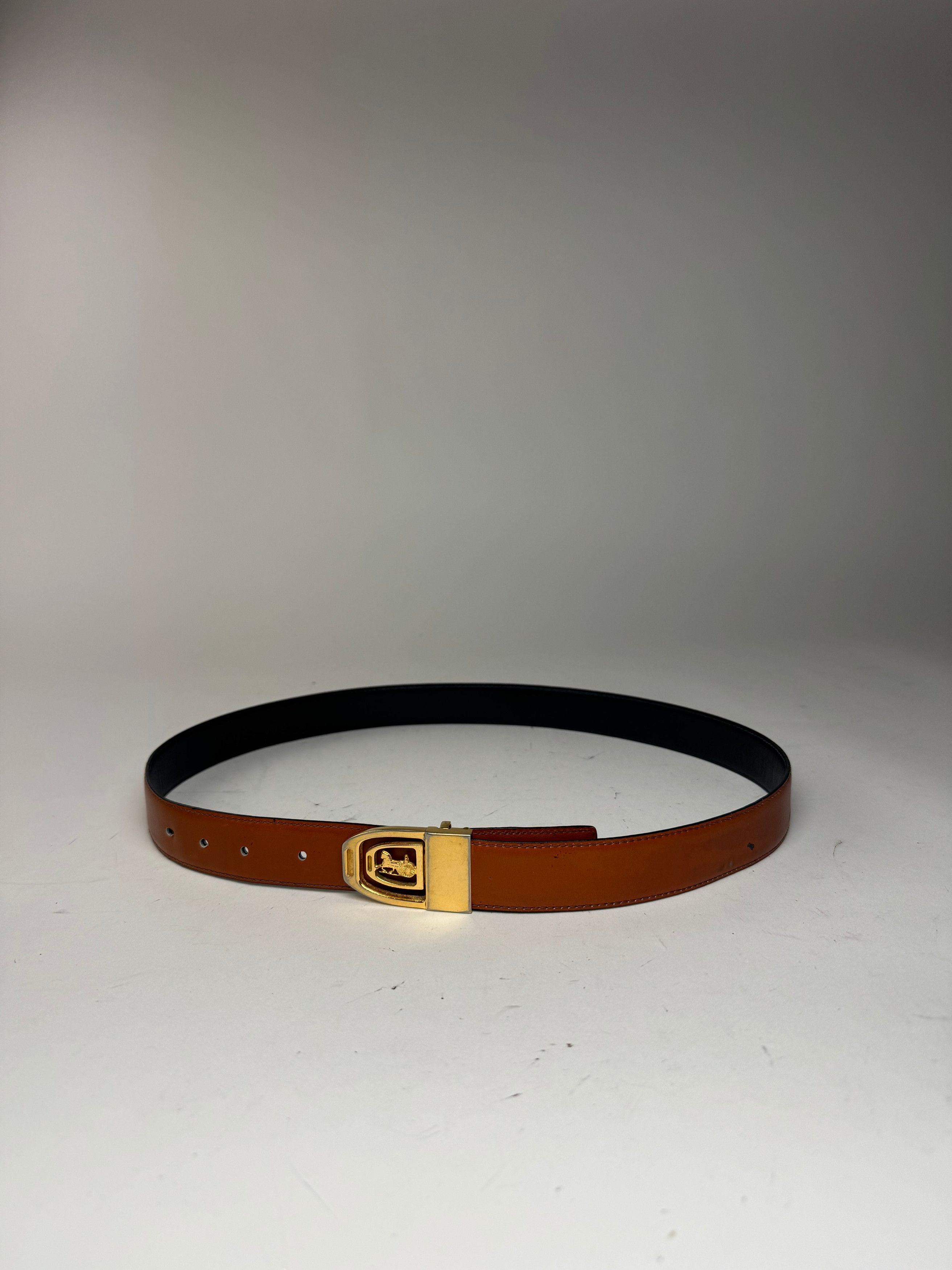 Celine Vintage Paris Leather Belt red Size ONE SIZE - 4 Thumbnail