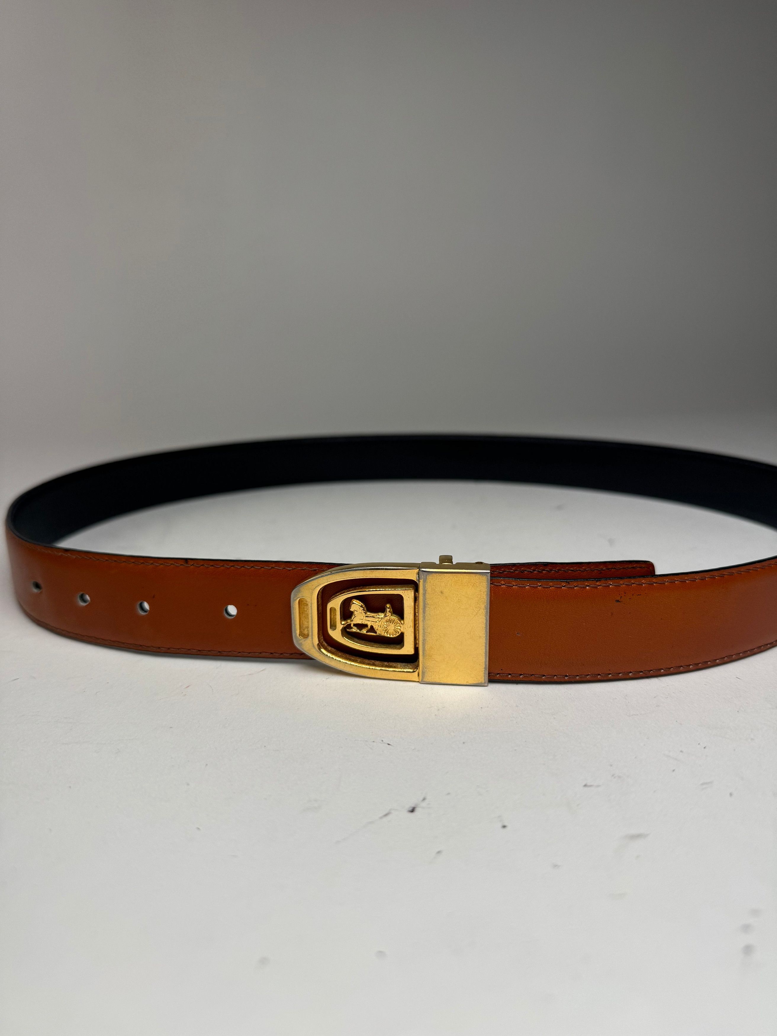 Celine Vintage Paris Leather Belt red Size ONE SIZE - 2 Thumbnail