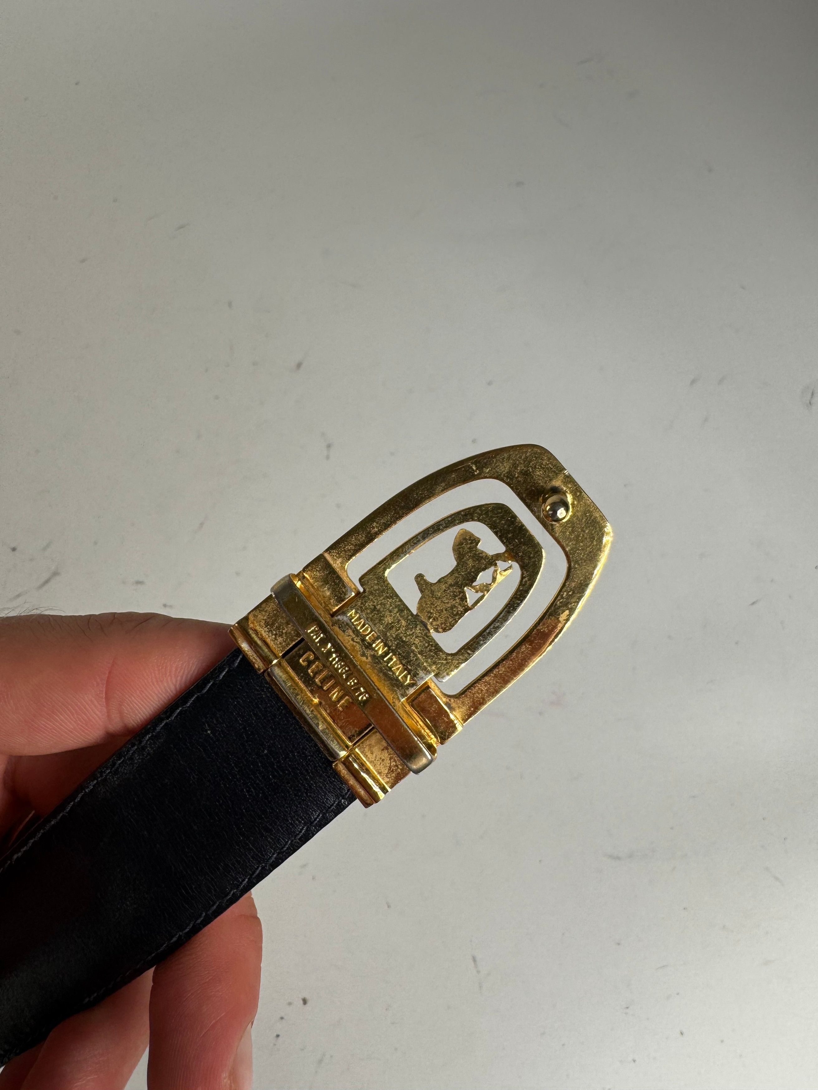 Celine Vintage Paris Leather Belt red Size ONE SIZE - 5 Thumbnail