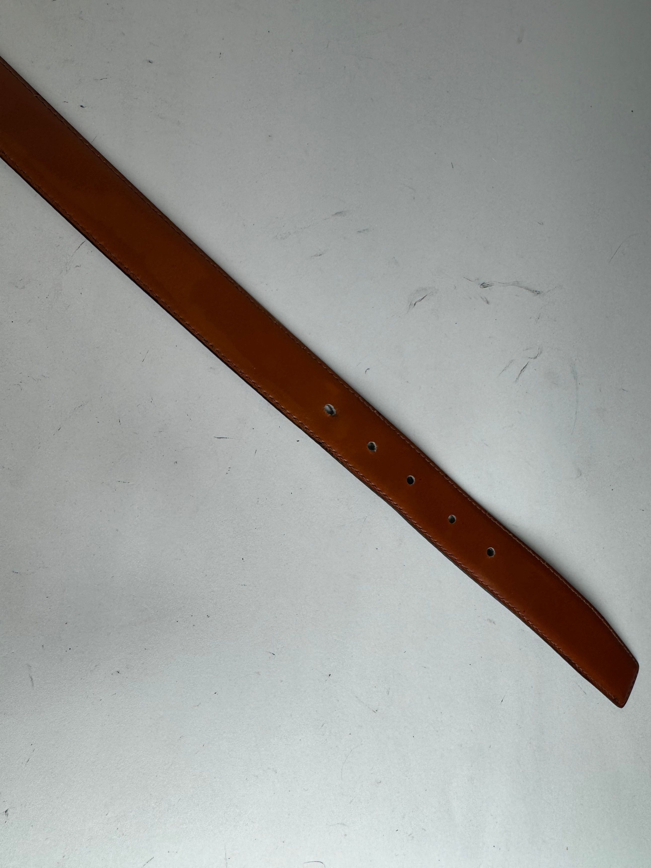 Celine Vintage Paris Leather Belt red Size ONE SIZE - 7 Thumbnail