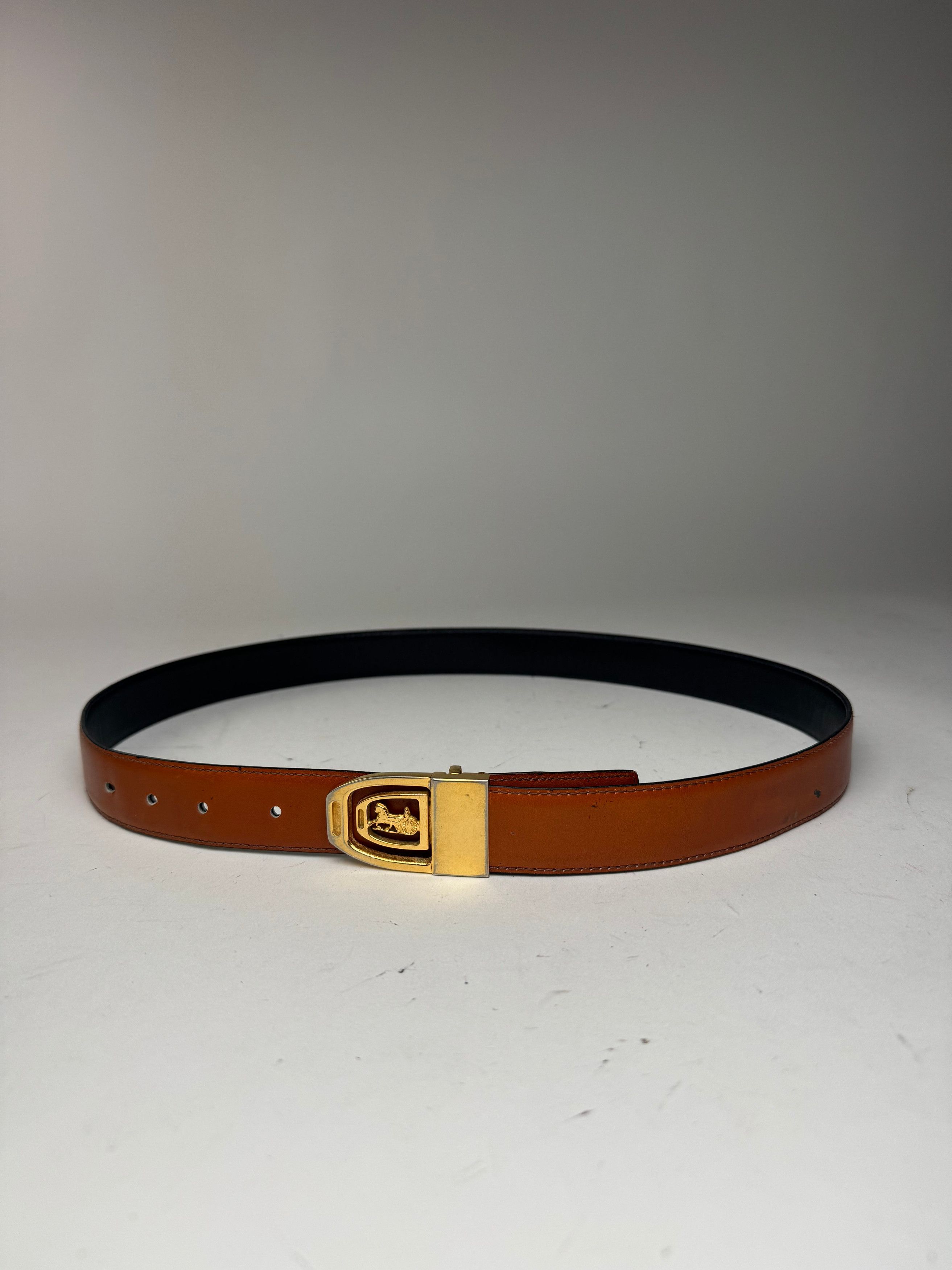 Celine Vintage Paris Leather Belt red Size ONE SIZE - 11 Thumbnail
